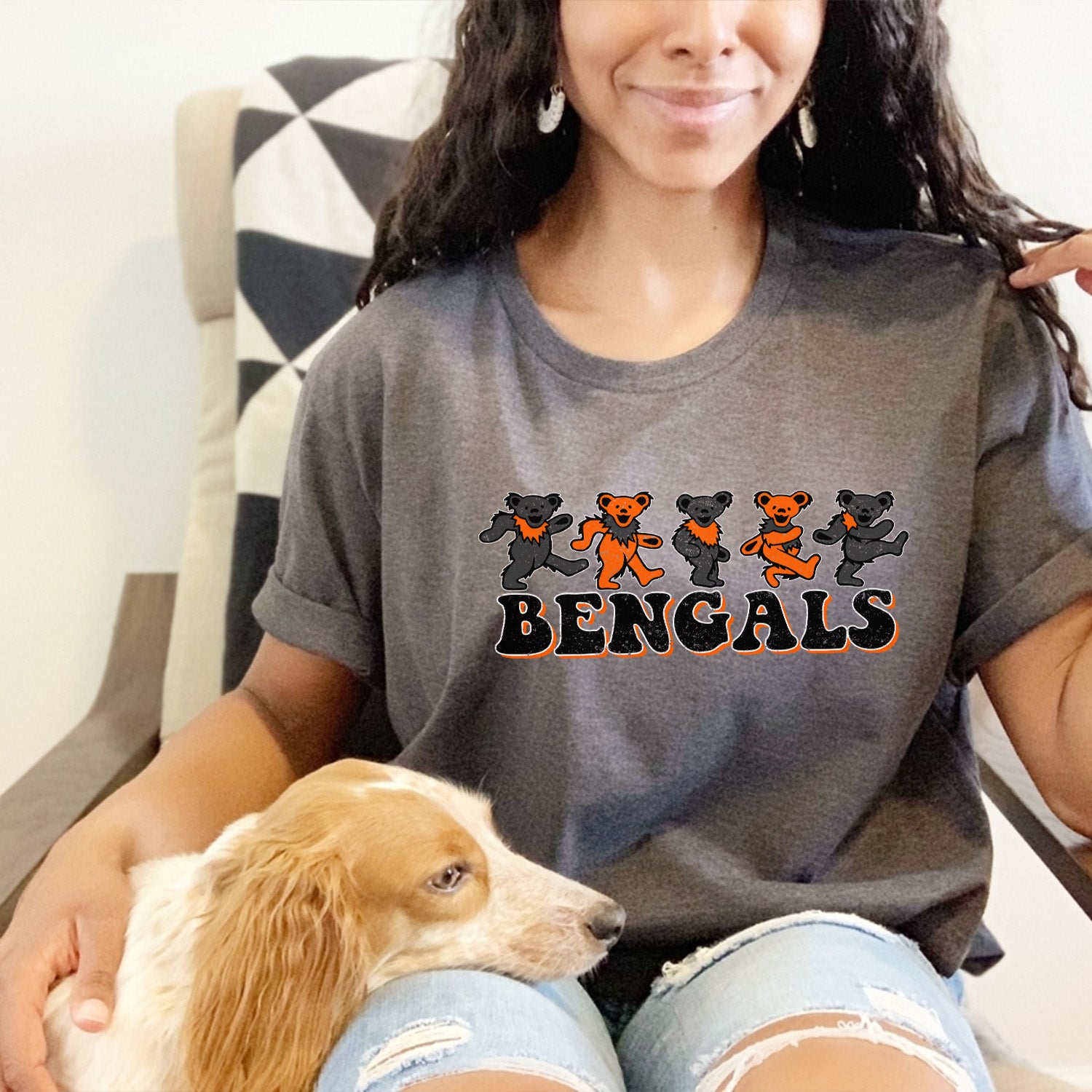 Bengals Bears Unisex T-shirt featuring vibrant team colors and a comfortable fit, perfect for fans.