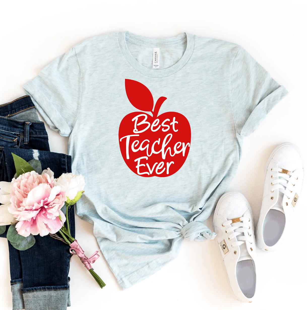 Best Teacher Ever T-shirt made of premium ring spun cotton with a stylish print.