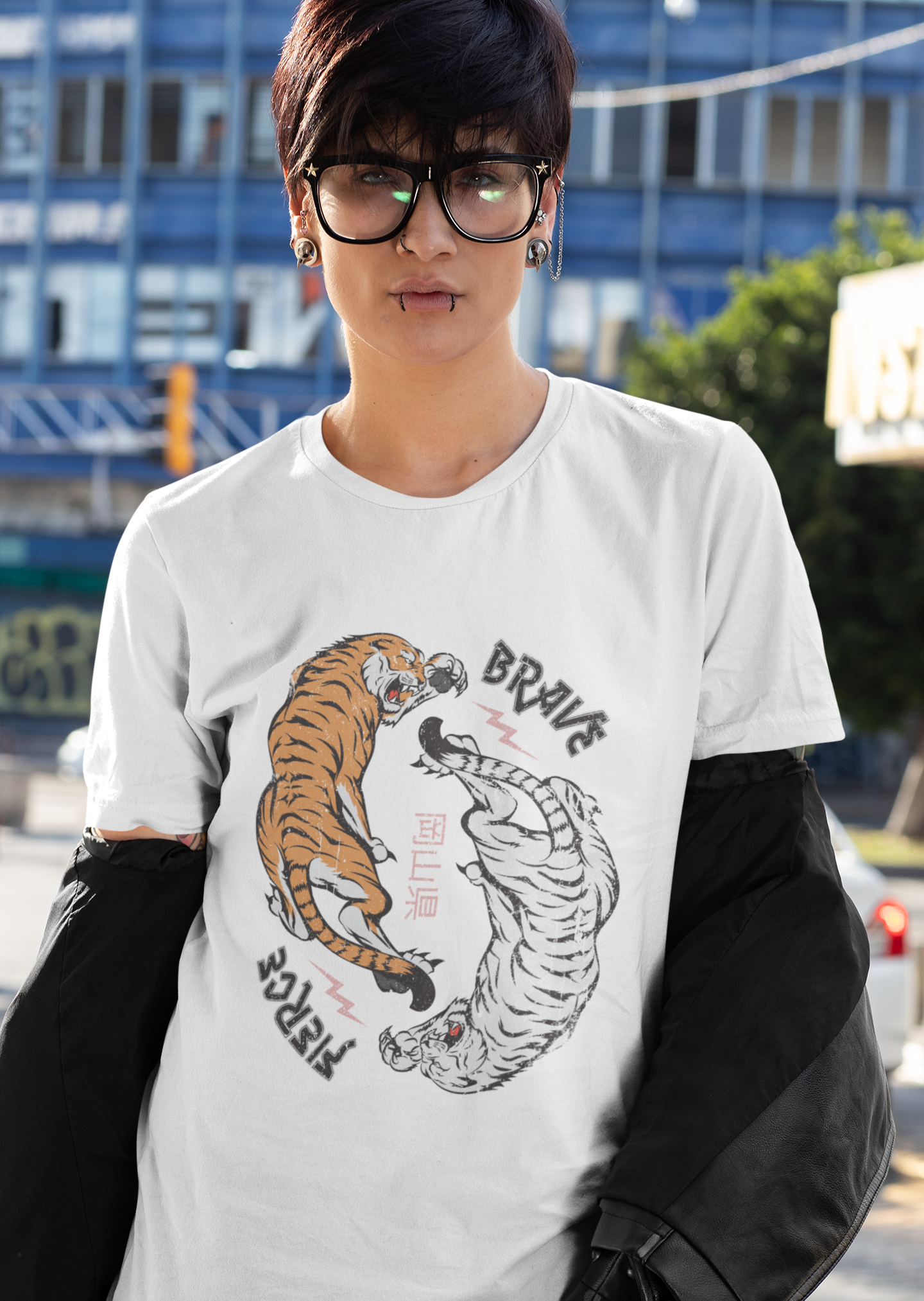 Brave and Fierce Unisex T-shirt featuring vibrant direct-to-garment printing on soft fabric.