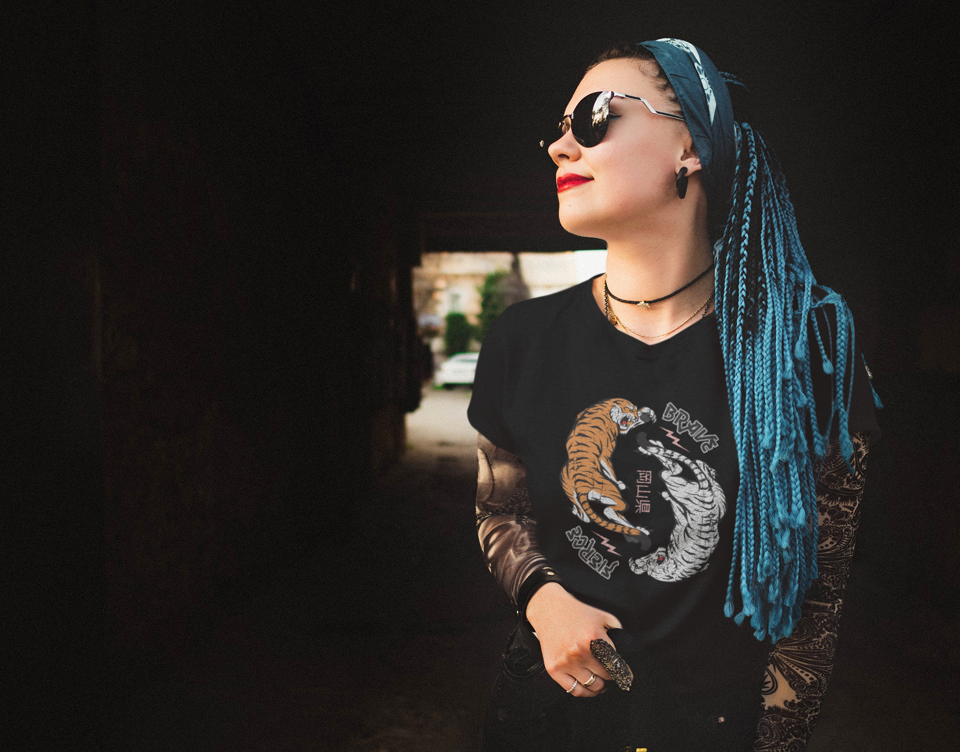 Brave and Fierce Unisex T-shirt featuring vibrant direct-to-garment printing on soft fabric.