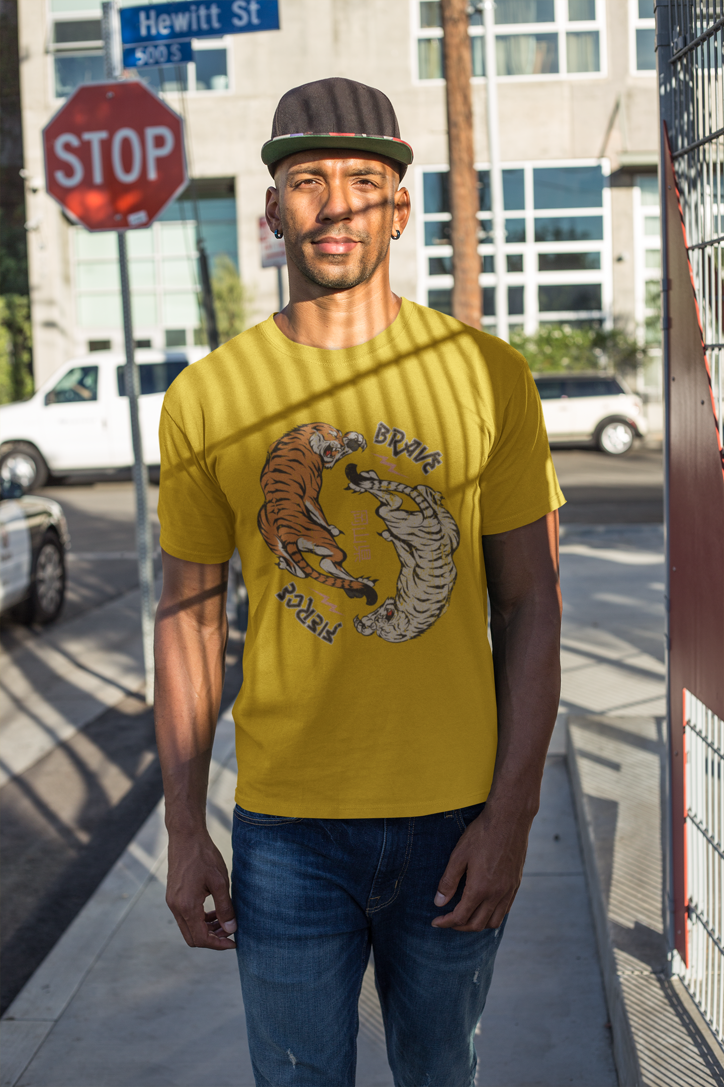 Brave and Fierce Unisex T-shirt featuring vibrant direct-to-garment printing on soft fabric.