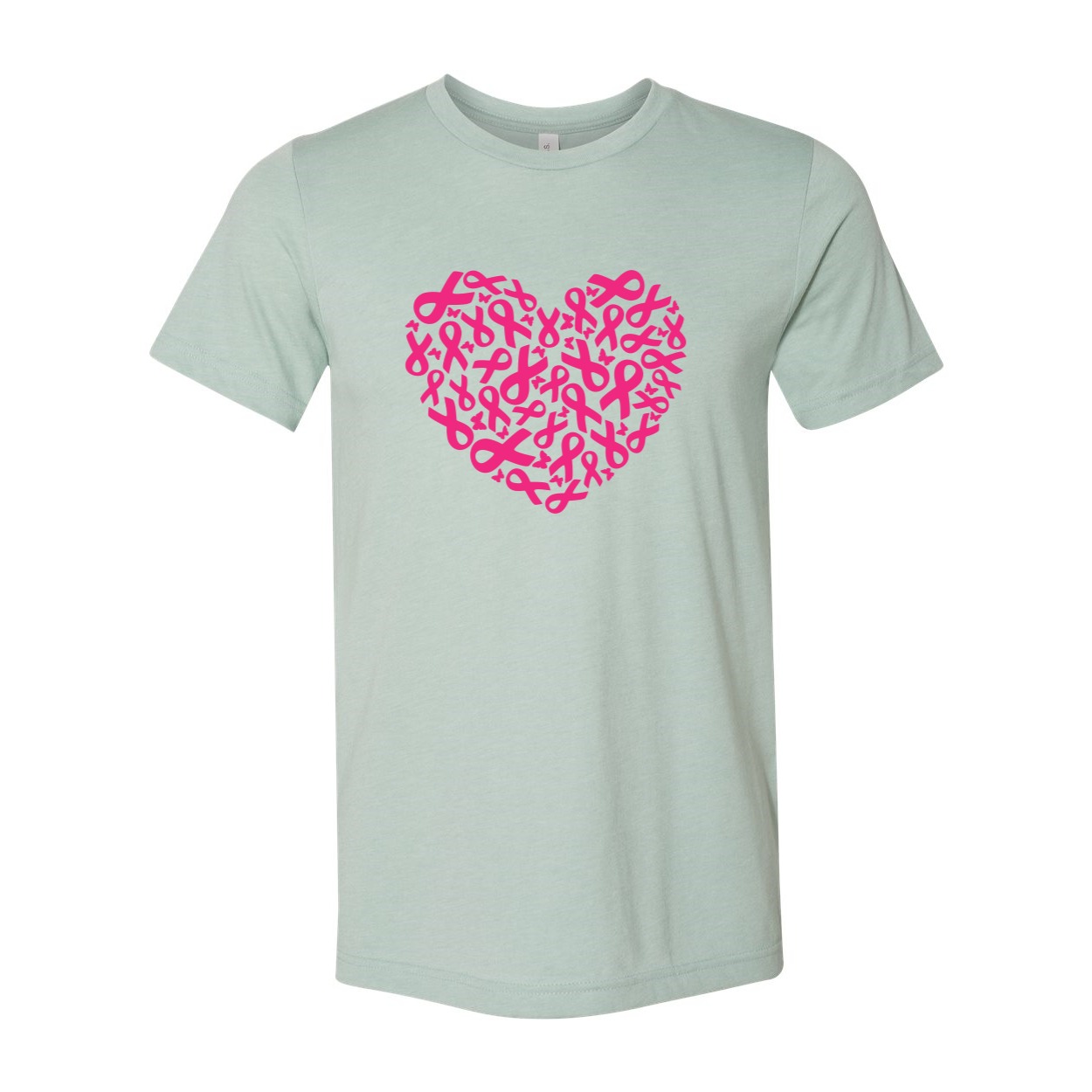 A unisex Breast Cancer Awareness Shirt in various colors, made from soft ring spun cotton, featuring a crew neck and short sleeves.