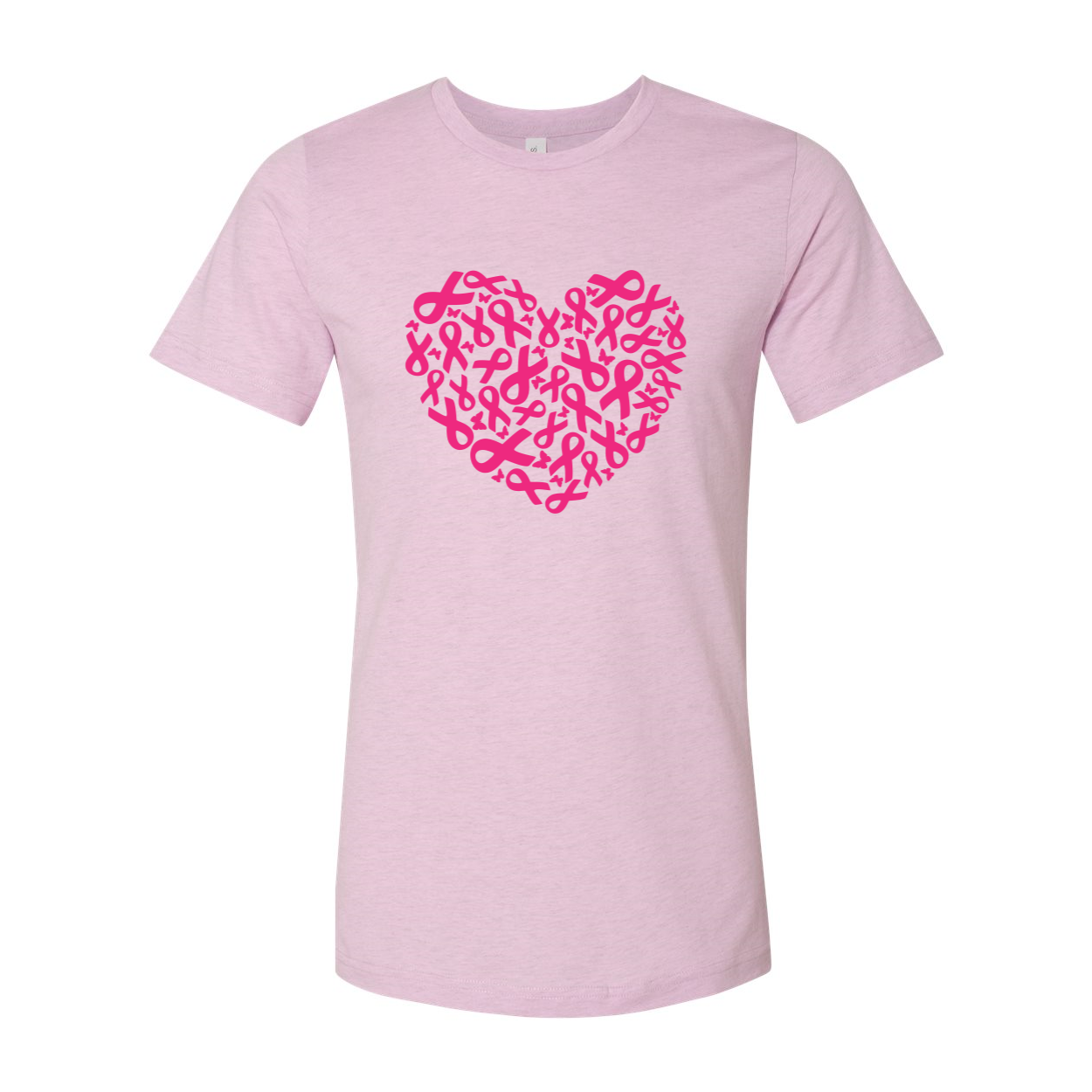A unisex Breast Cancer Awareness Shirt in various colors, made from soft ring spun cotton, featuring a crew neck and short sleeves.