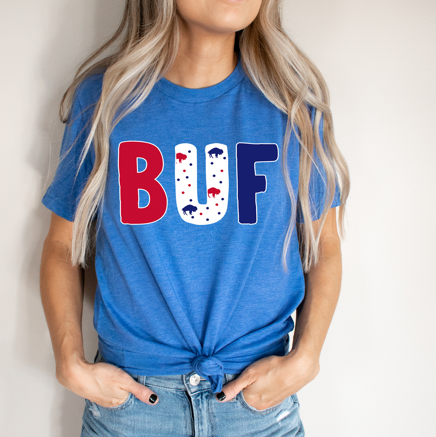 BUF Pattern Unisex T-shirt featuring vibrant DTG printed graphics on soft fabric, perfect for casual wear.