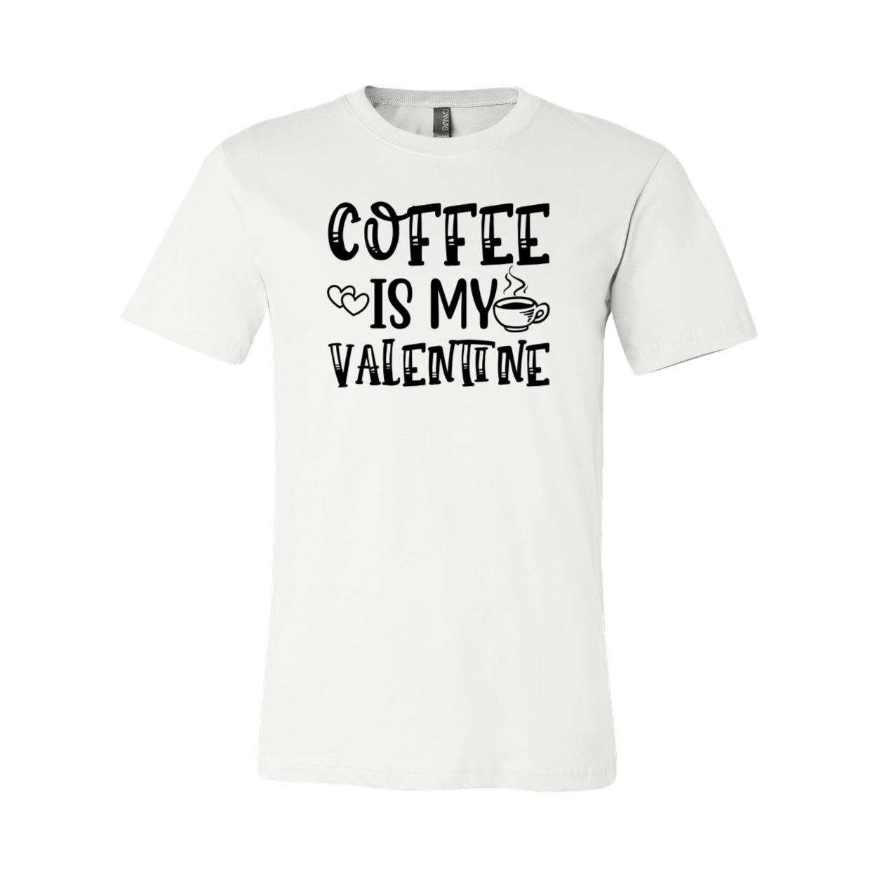 Unisex Coffee Is My Valentine Shirt in various colors, showcasing its soft fabric and stylish design.