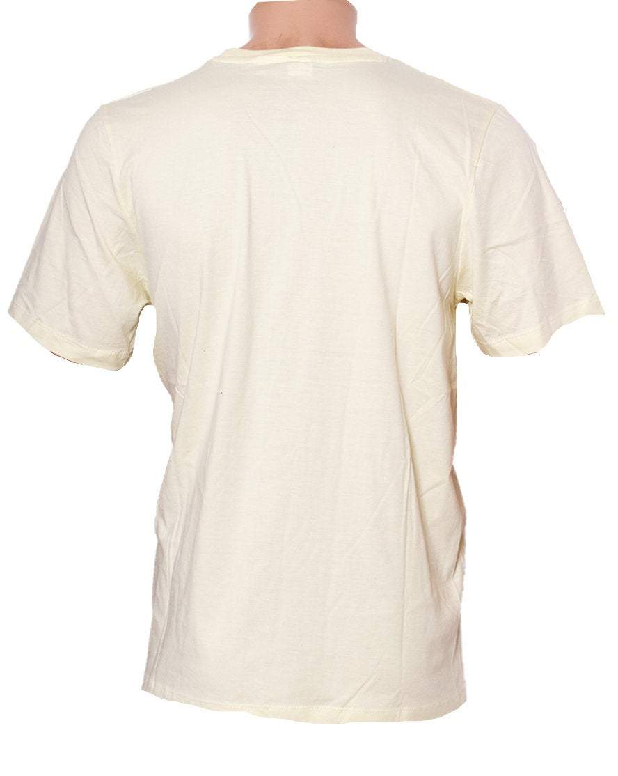 Cream Ankara Casual African T-shirt featuring a unique African Map design made from Kente Print fabric, suitable for men and women.