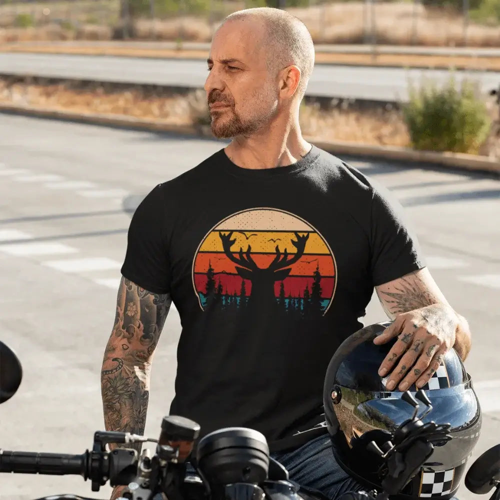 A stylish Deer Color Man T-Shirt in a vibrant color, showcasing its modern fit and soft fabric, perfect for casual wear.