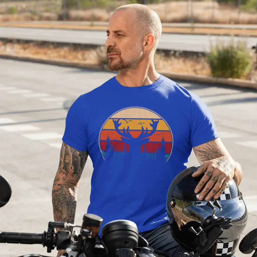 A stylish Deer Color Man T-Shirt in a vibrant color, showcasing its modern fit and soft fabric, perfect for casual wear.