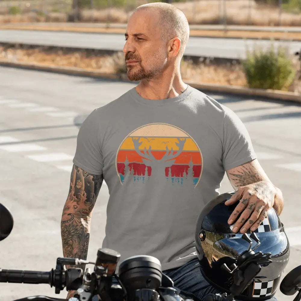 A stylish Deer Color Man T-Shirt in a vibrant color, showcasing its modern fit and soft fabric, perfect for casual wear.