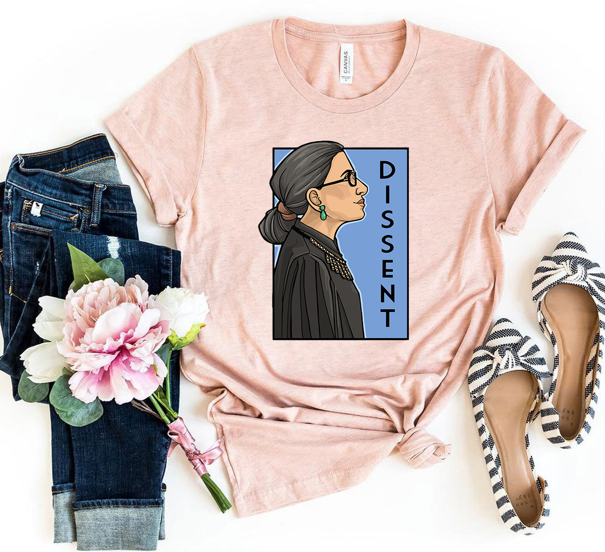 A stylish unisex Dissent Shirt made from soft ring spun cotton, available in various colors and sizes, featuring a crew neck and short sleeves.