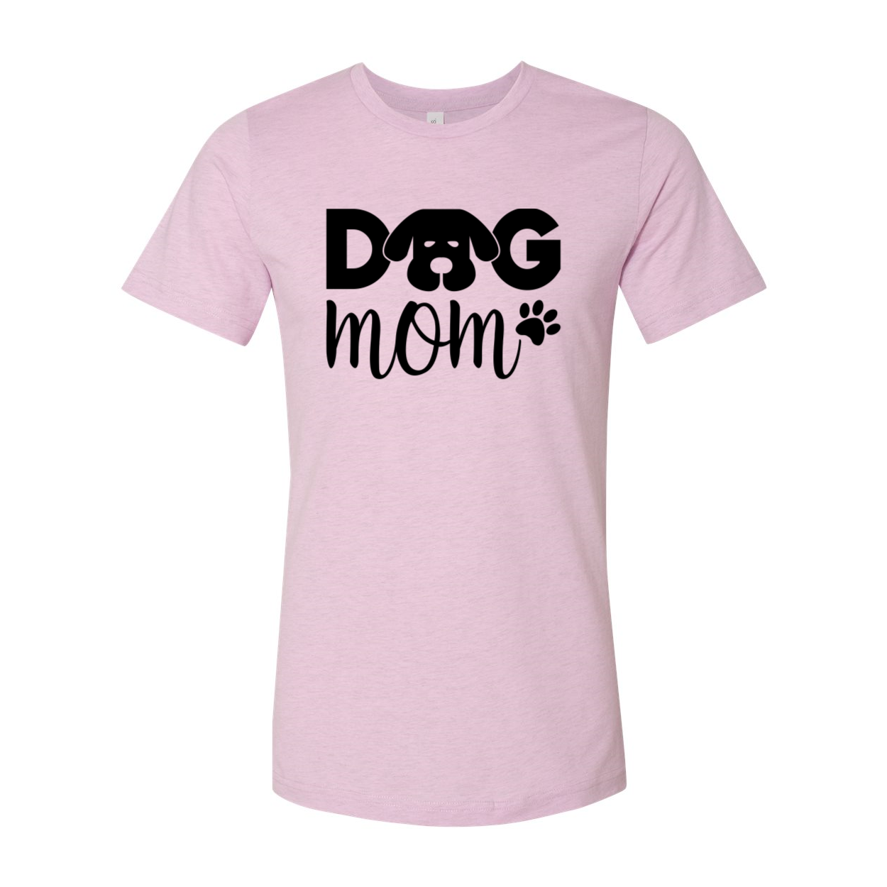 A stylish unisex Dog Mom Shirt made from soft ring spun cotton, available in various colors and sizes.