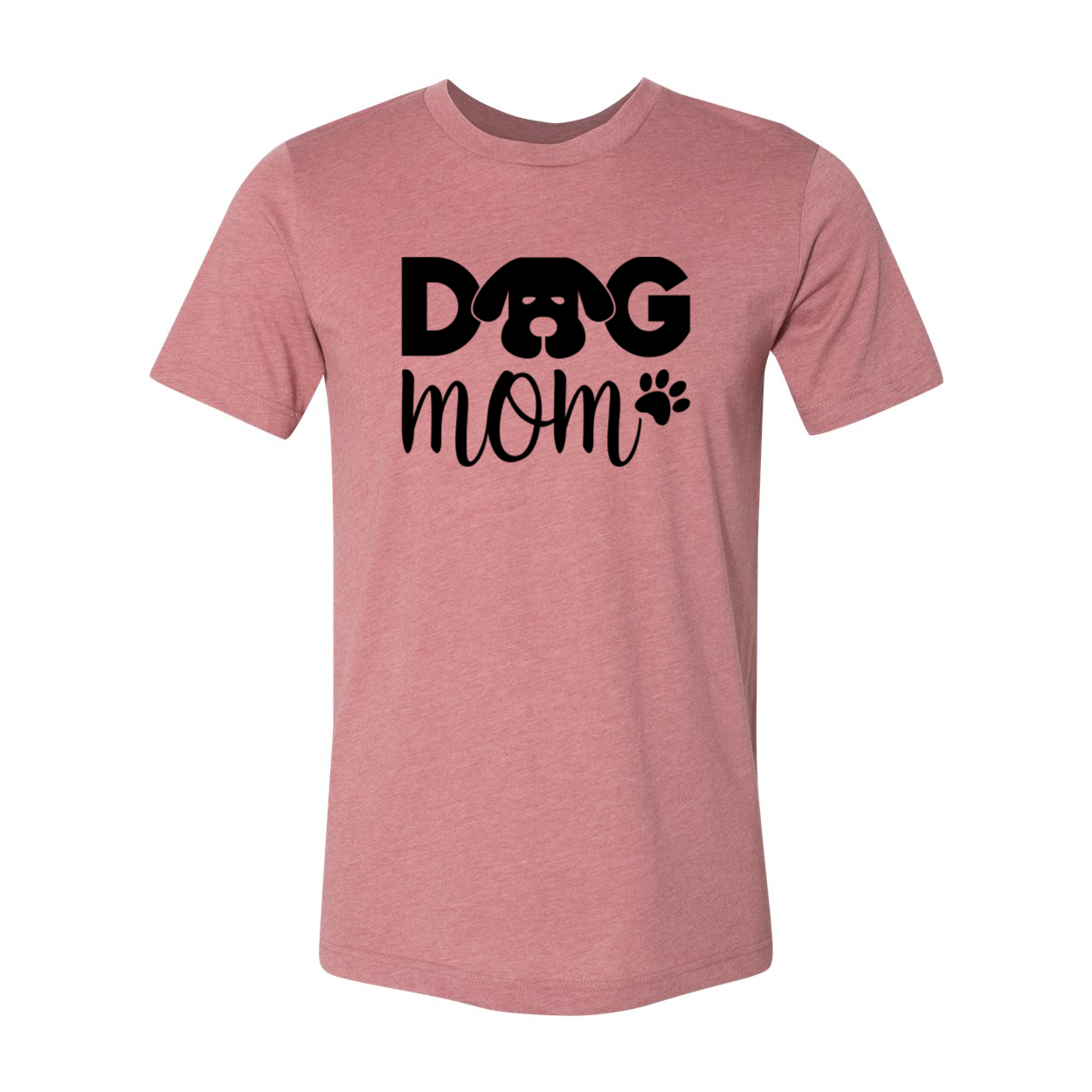 A stylish unisex Dog Mom Shirt made from soft ring spun cotton, available in various colors and sizes.