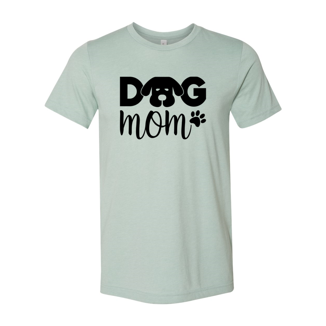 A stylish unisex Dog Mom Shirt made from soft ring spun cotton, available in various colors and sizes.