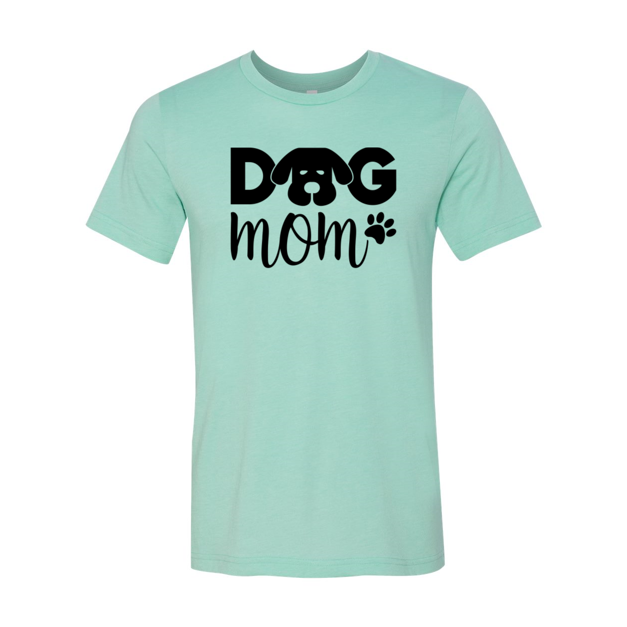 A stylish unisex Dog Mom Shirt made from soft ring spun cotton, available in various colors and sizes.