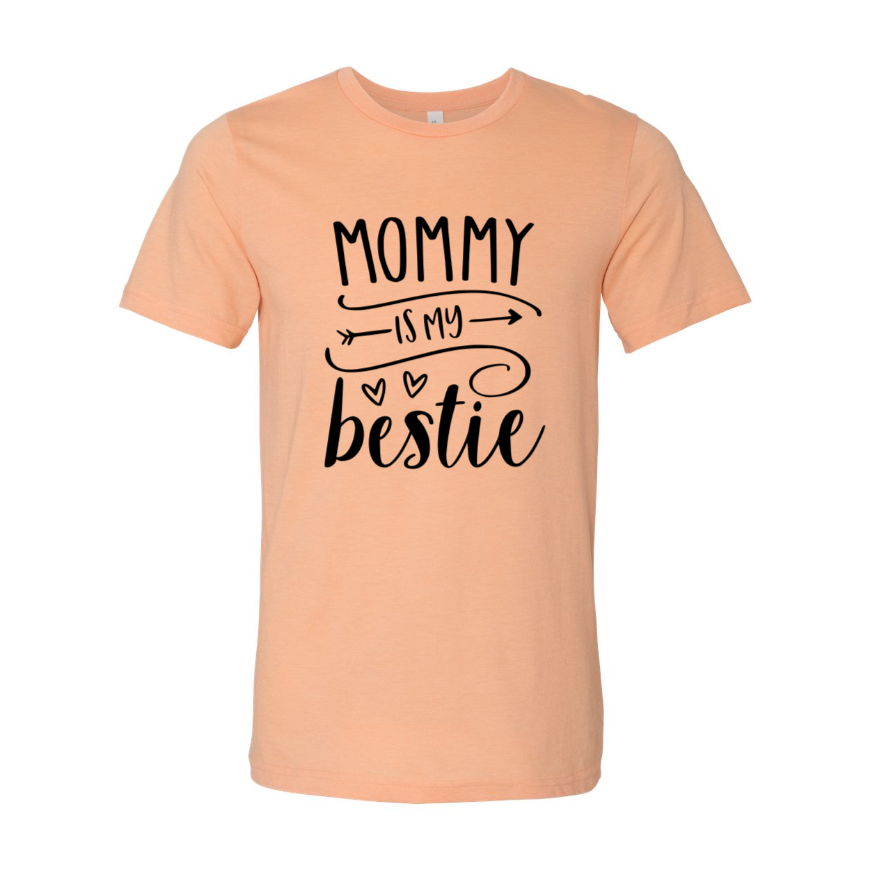 DT0219 Mommy Is My Bestie Shirt in various colors, showcasing its soft fabric and stylish design.
