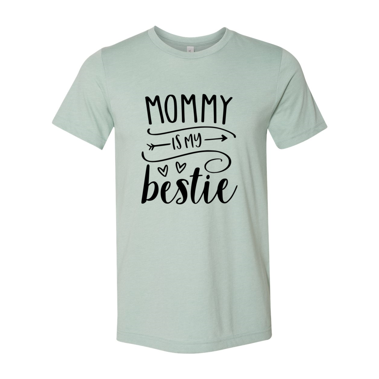 DT0219 Mommy Is My Bestie Shirt in various colors, showcasing its soft fabric and stylish design.