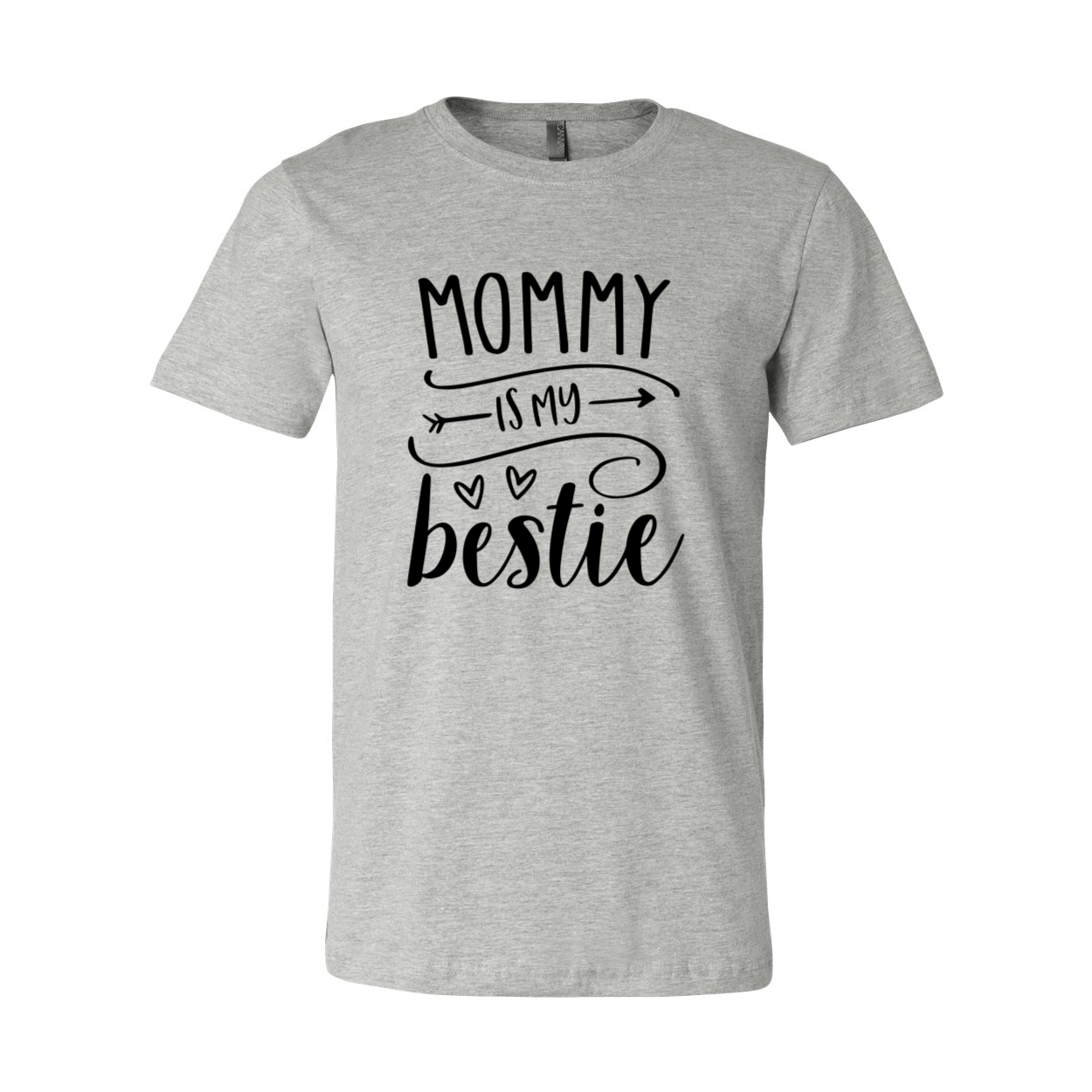 DT0219 Mommy Is My Bestie Shirt in various colors, showcasing its soft fabric and stylish design.