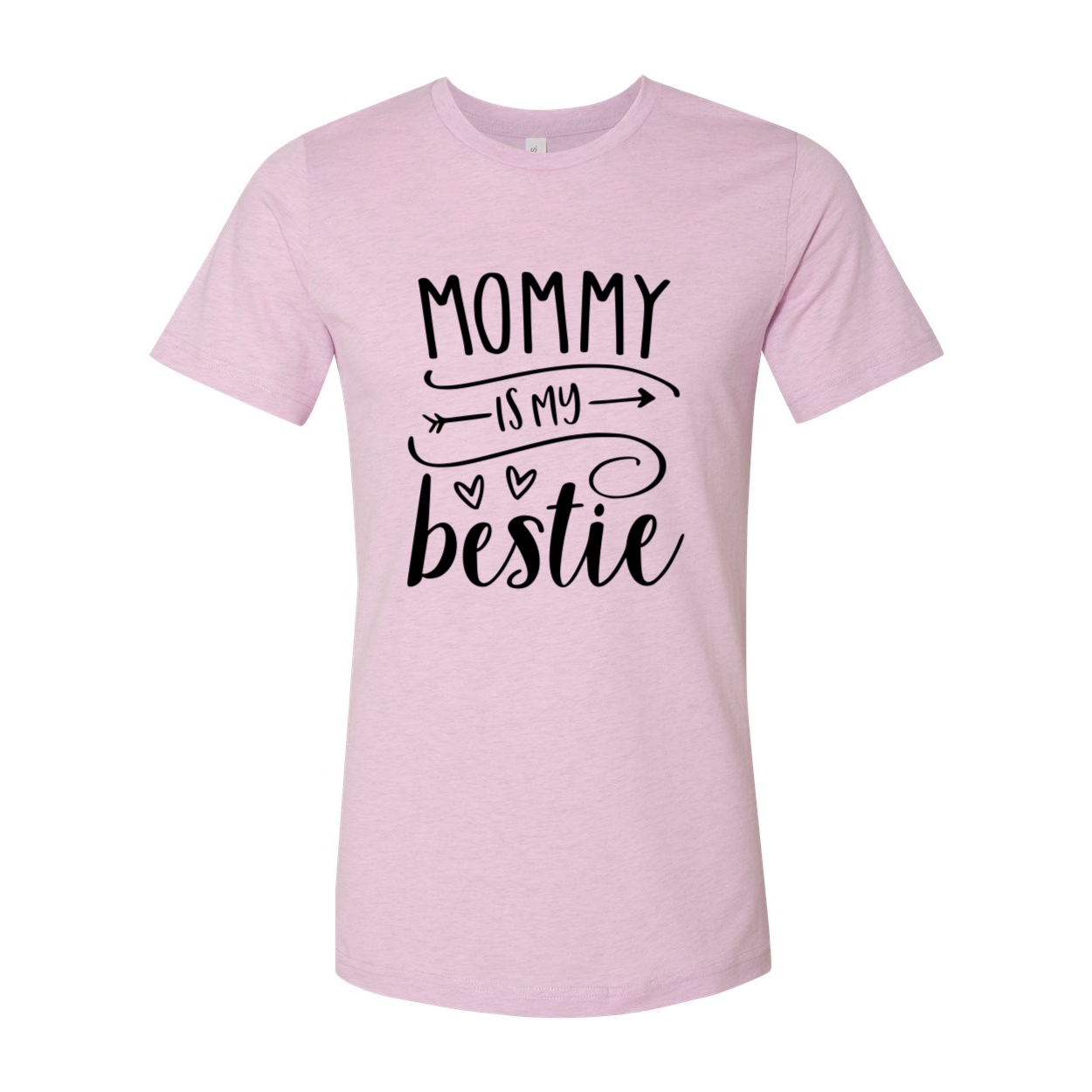 DT0219 Mommy Is My Bestie Shirt in various colors, showcasing its soft fabric and stylish design.