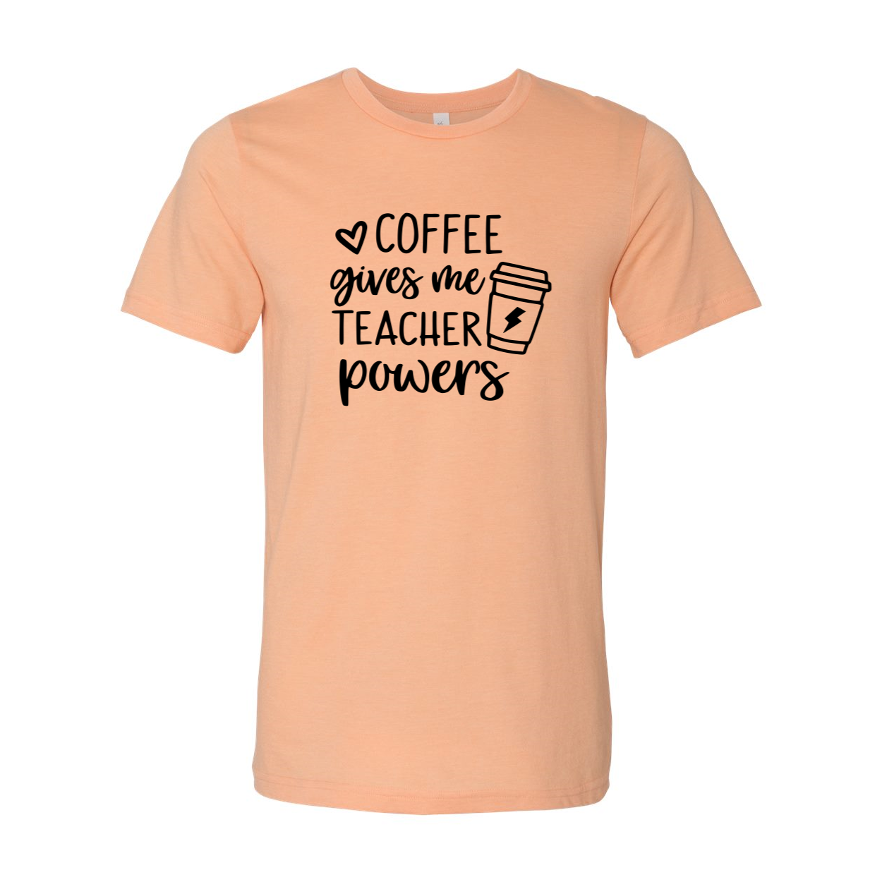 DT0308 Coffee Gives Me Super Power Shirt in various colors, showcasing its soft fabric and vibrant print.