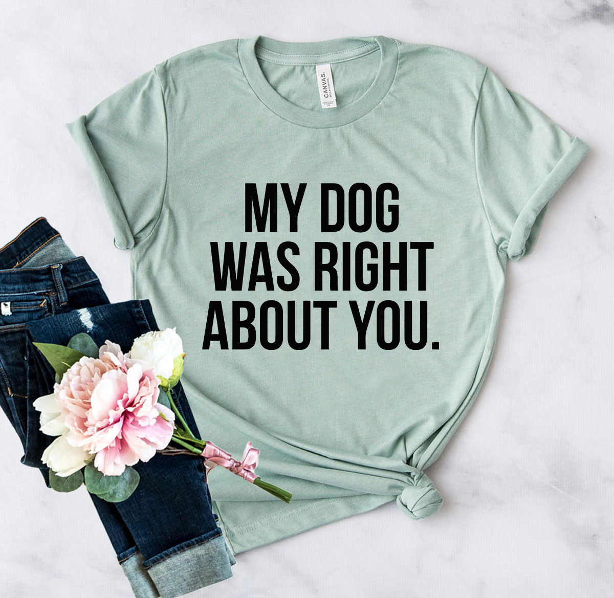 DT0523 My Dog Was Right About You Shirt in various colors, showcasing its soft fabric and stylish design.