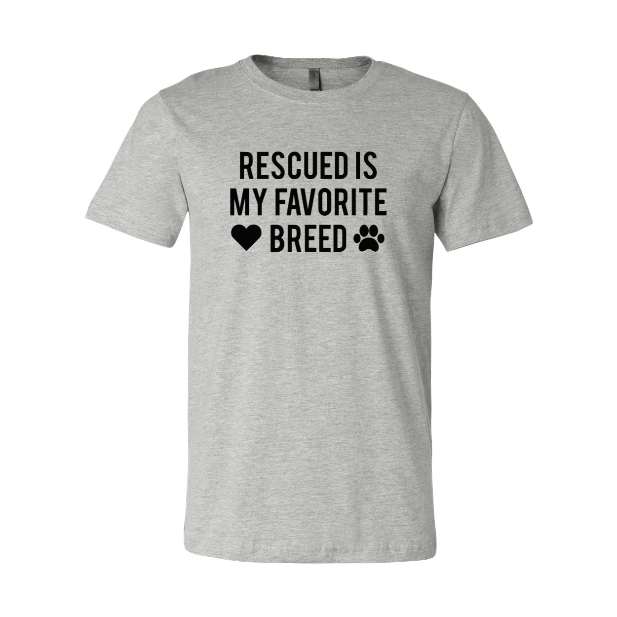 DT0526 Rescued Is My Favorite Place Shirt in various colors, showcasing its soft fabric and unisex design.