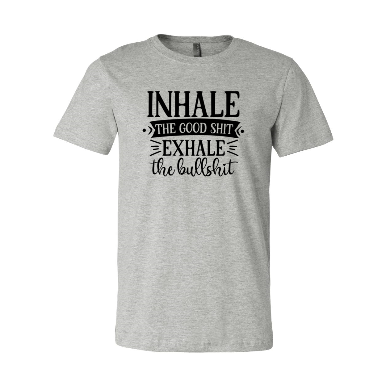 DT0667 Inhale the Good Shit Unisex T-shirt in various colors, showcasing its soft fabric and stylish design.