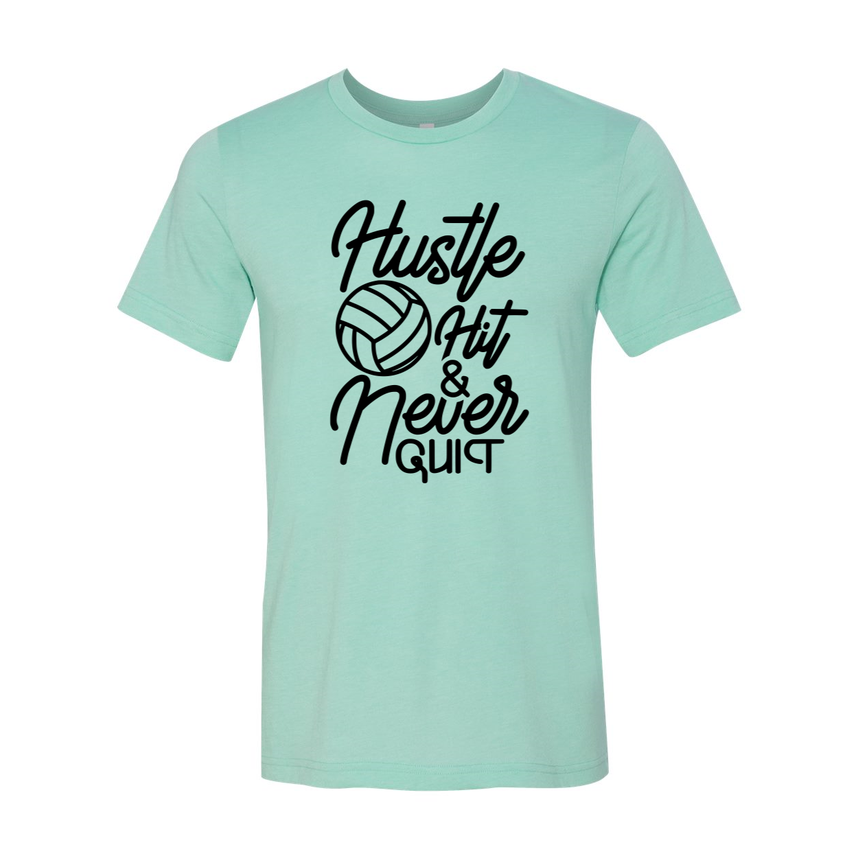 DT0827 Hustle Hit And Never Quit Shirt in various colors, showcasing its comfortable fit and motivational print.