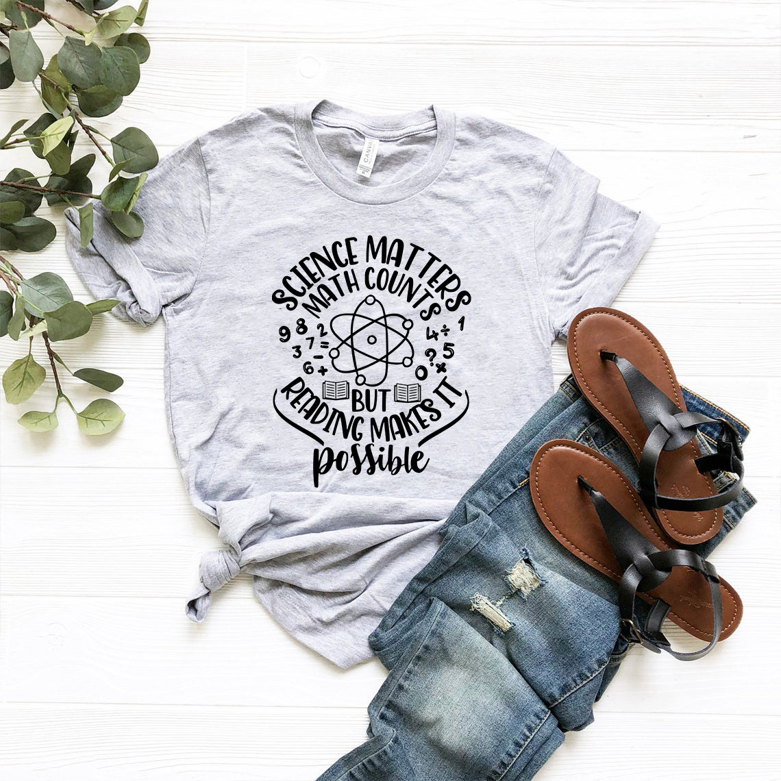 DT0868 Science Matters Math Counts Unisex T-shirt in various colors, showcasing its soft fabric and modern fit.