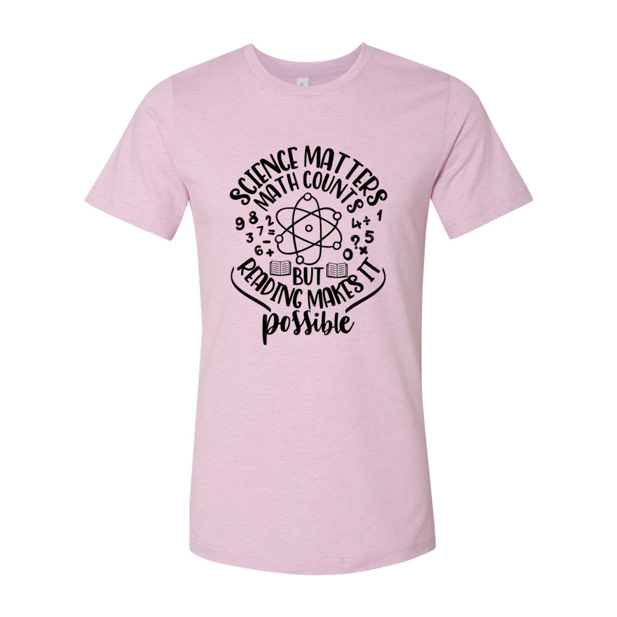 DT0868 Science Matters Math Counts Unisex T-shirt in various colors, showcasing its soft fabric and modern fit.