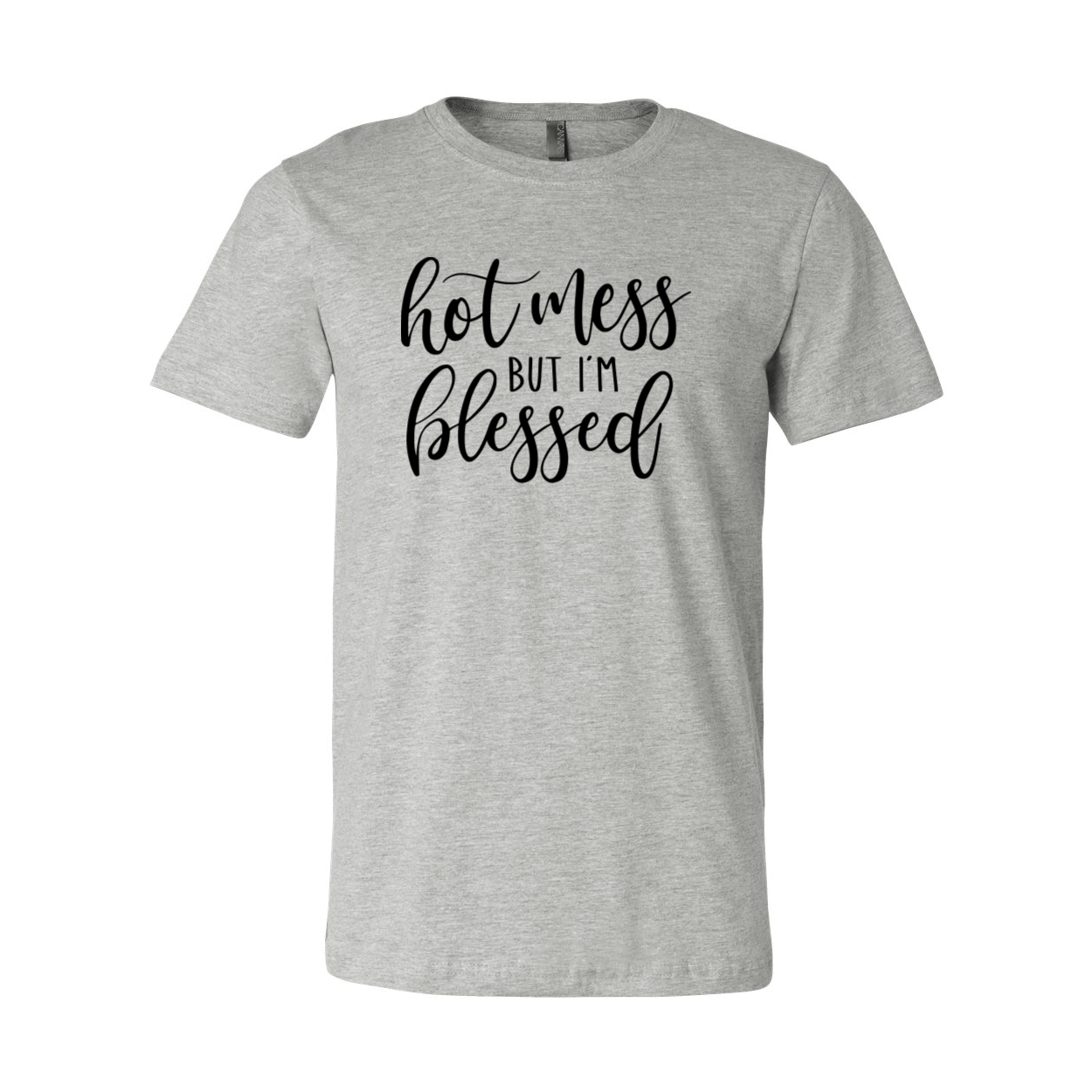 DT0901 Hot Mess But I'm Blessed unisex T-shirt in various colors, showcasing its comfortable fit and stylish design.