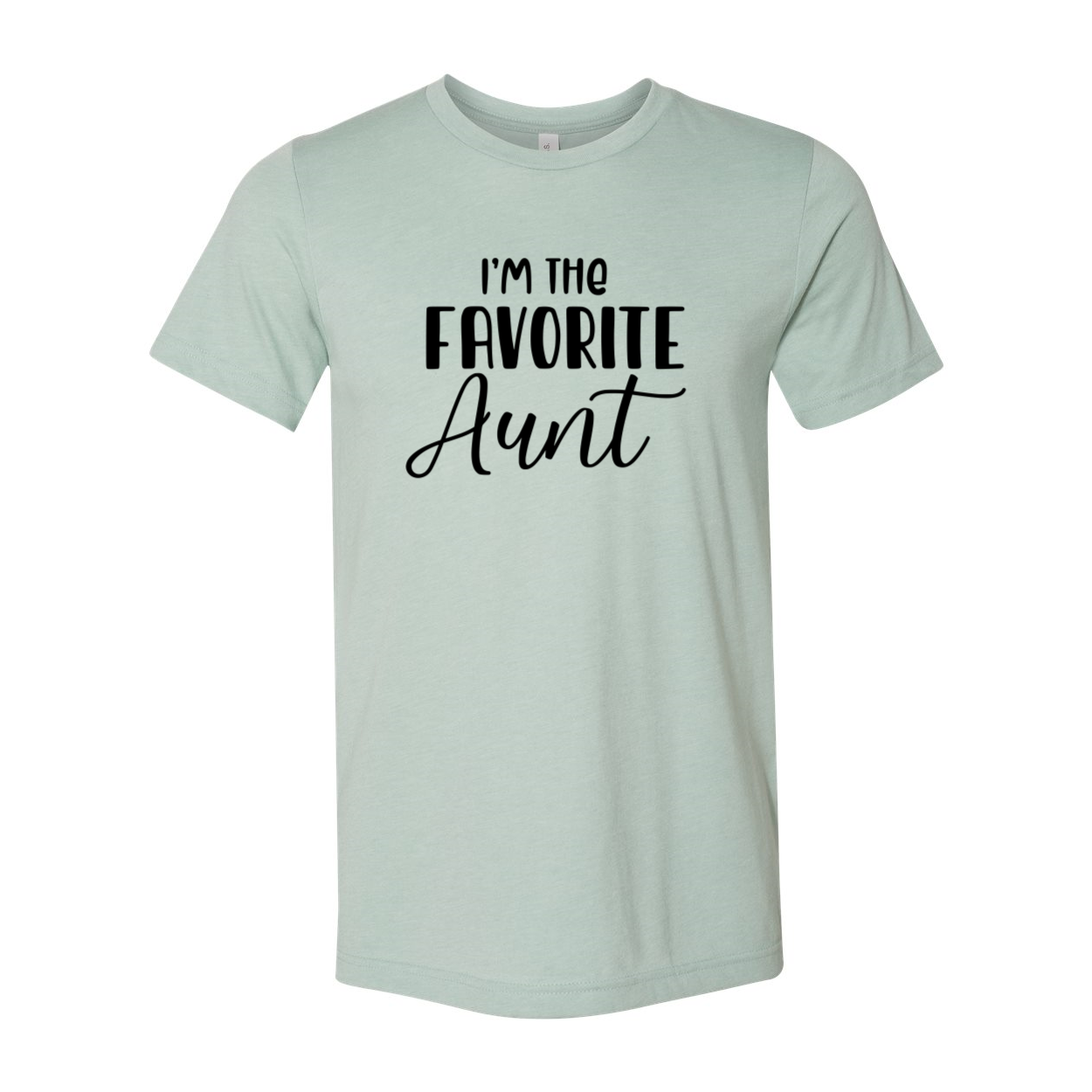 DT0934 I'm the Favorite Aunt unisex T-shirt in various colors, showcasing its soft fabric and stylish design.