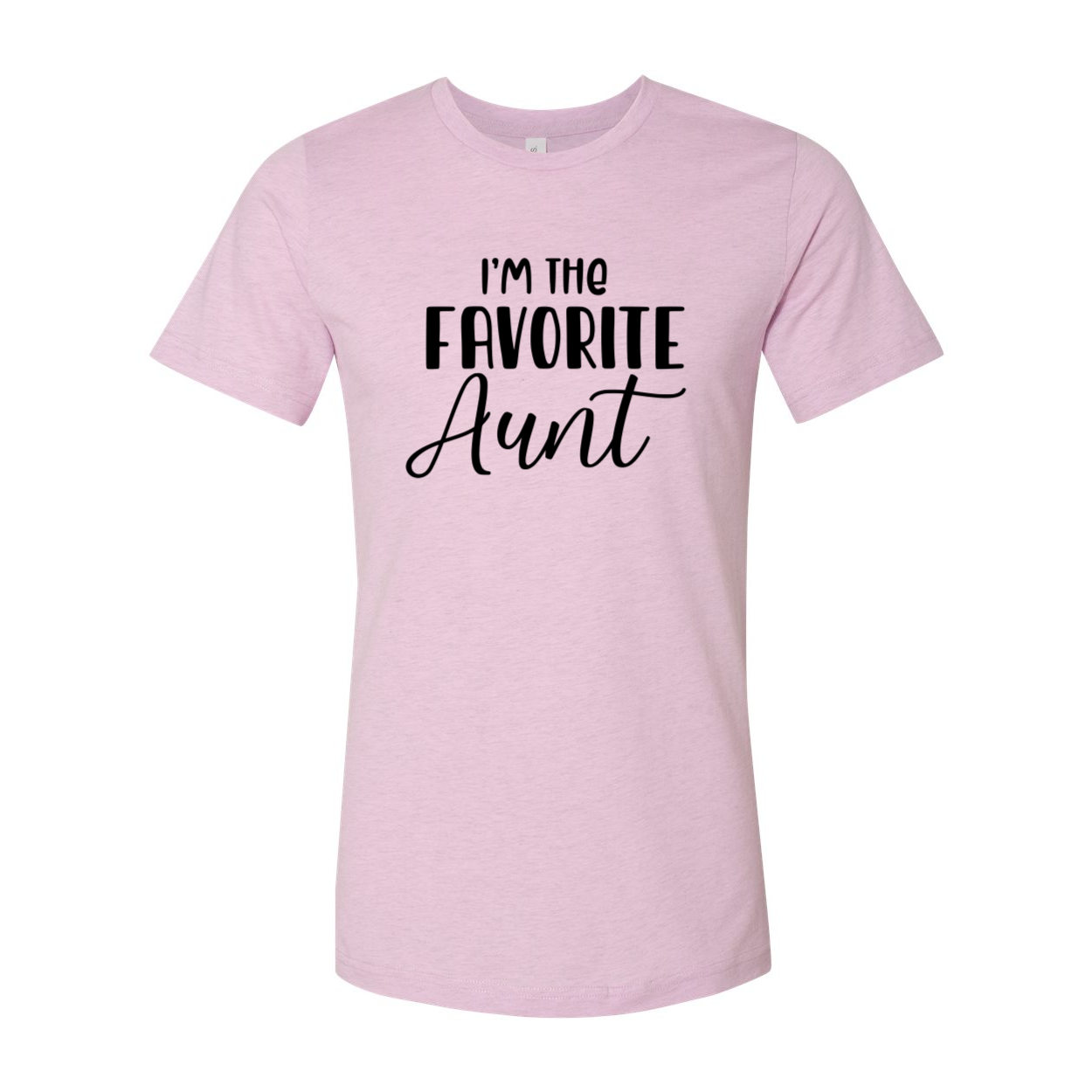 DT0934 I'm the Favorite Aunt unisex T-shirt in various colors, showcasing its soft fabric and stylish design.