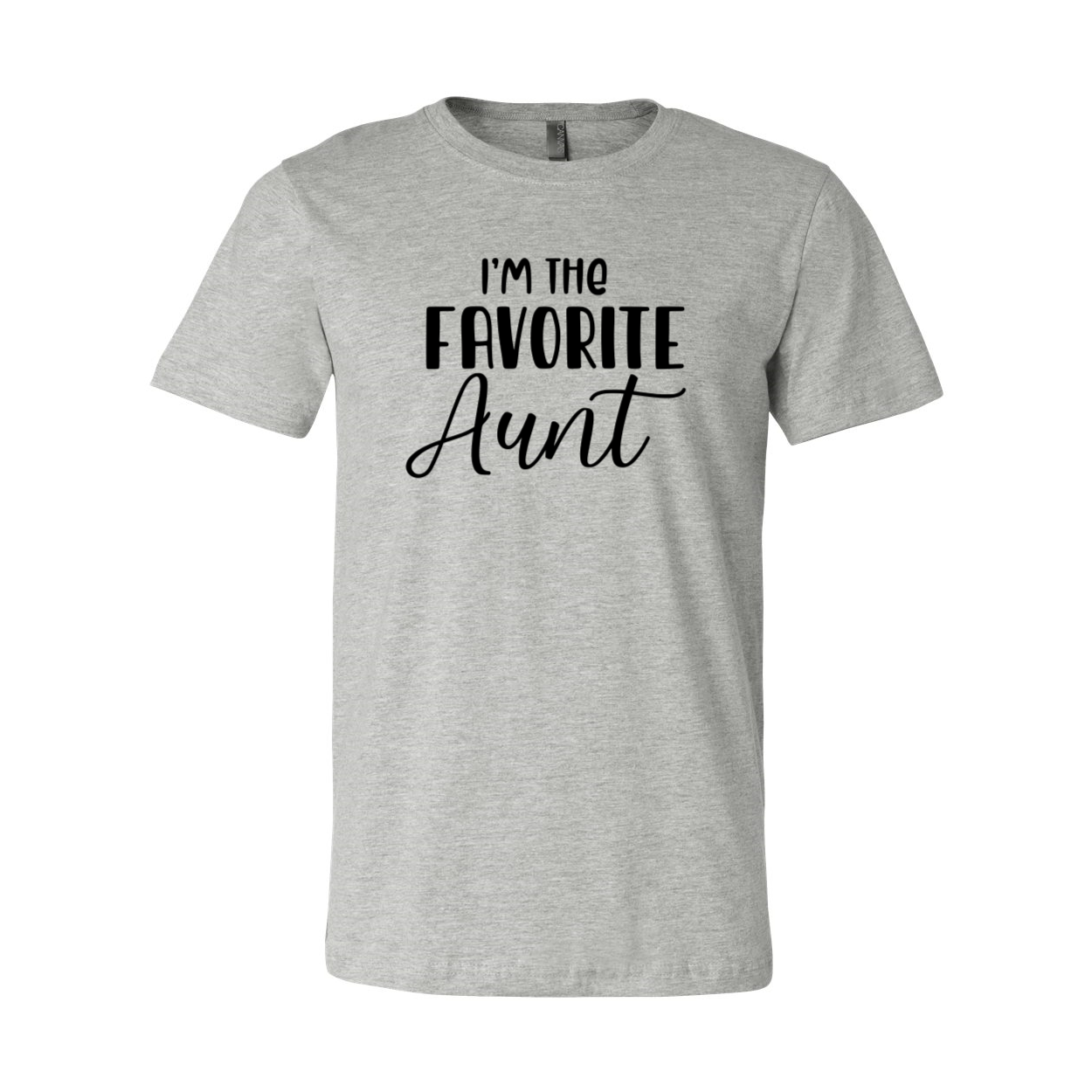 DT0934 I'm the Favorite Aunt unisex T-shirt in various colors, showcasing its soft fabric and stylish design.