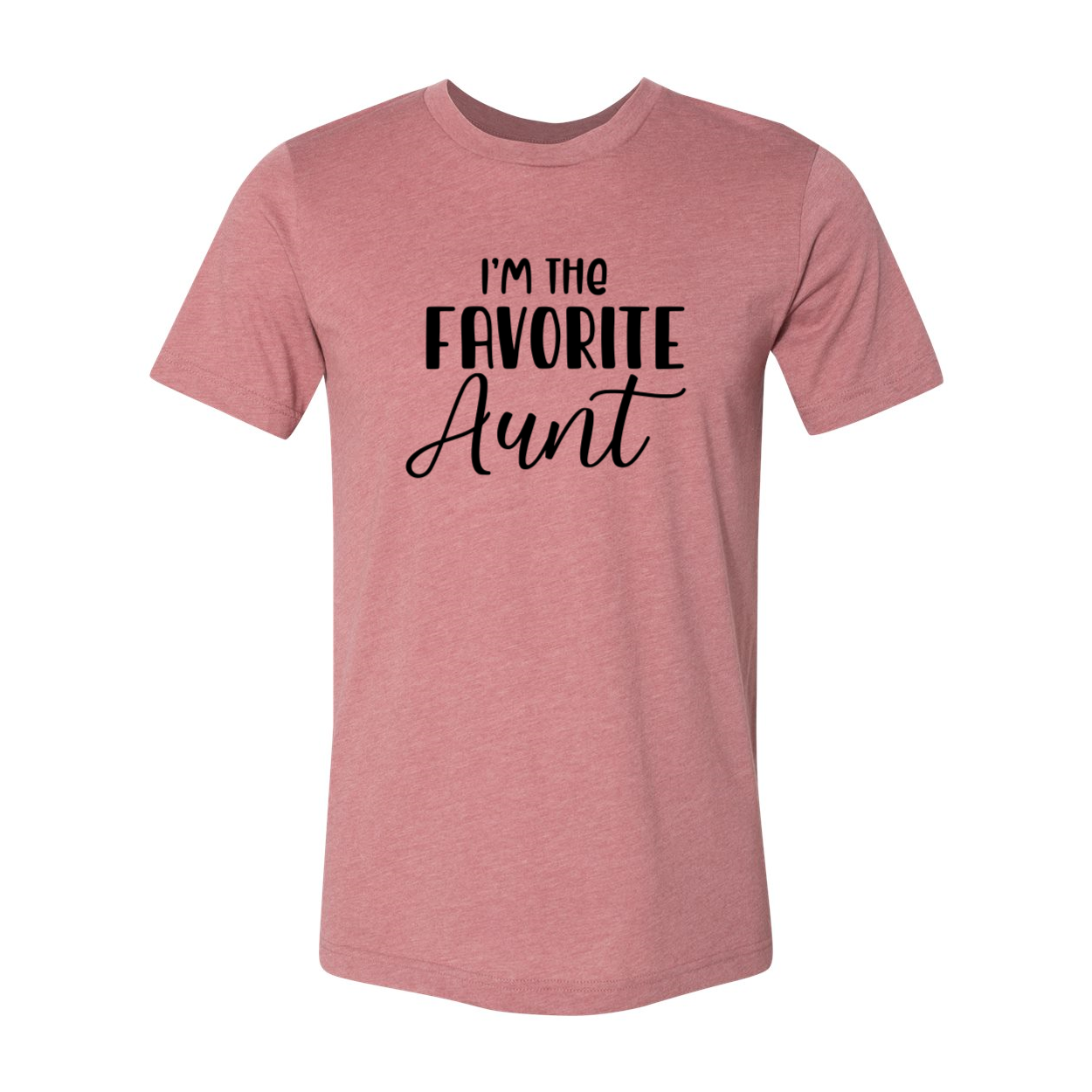 DT0934 I'm the Favorite Aunt unisex T-shirt in various colors, showcasing its soft fabric and stylish design.