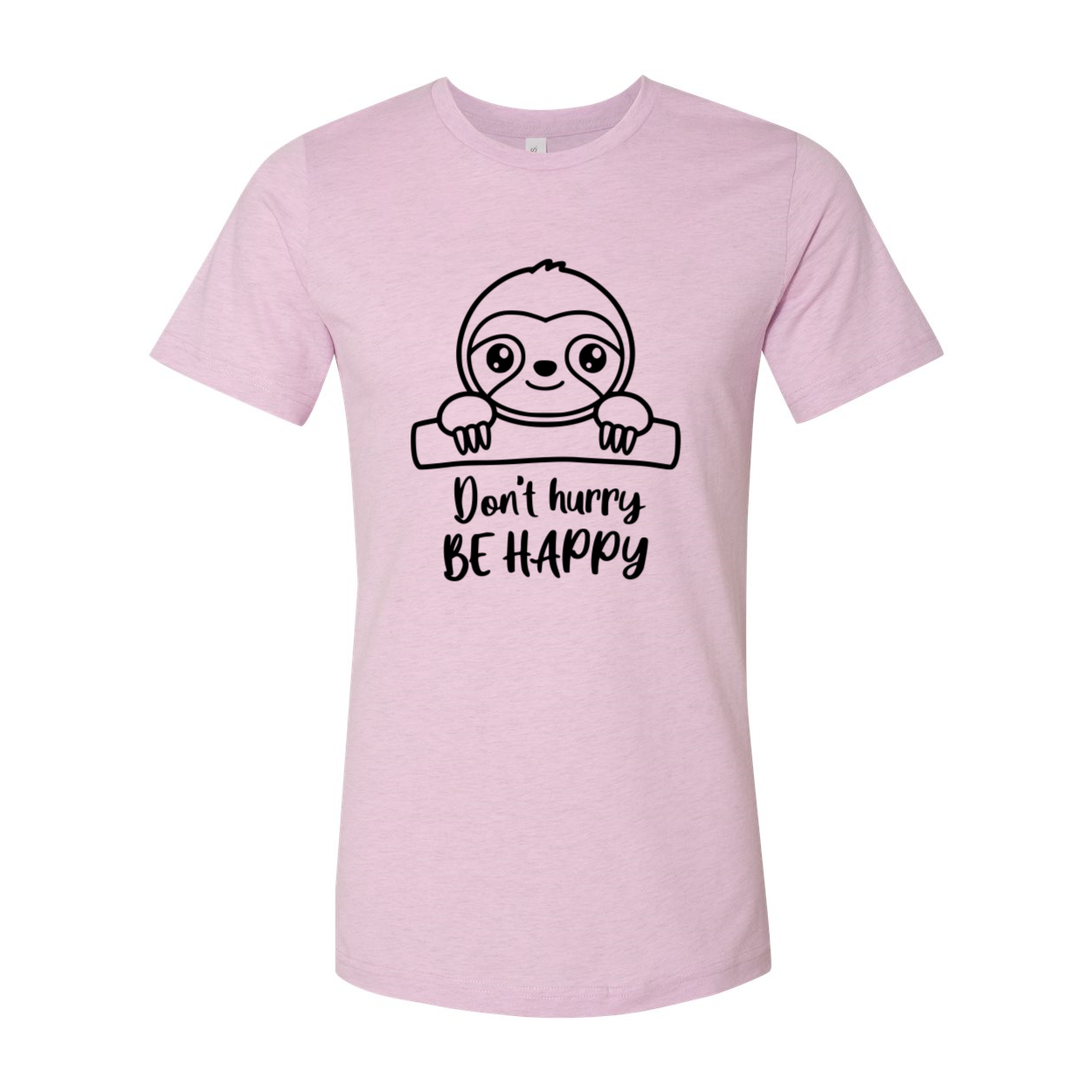 DT0986 Don't Hurry Be Happy unisex T-shirt in various colors, showcasing its soft fabric and stylish design.