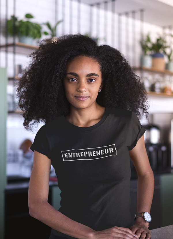 Enterpernur Women T-shirt made from soft ringspun cotton, featuring unique artistic designs.