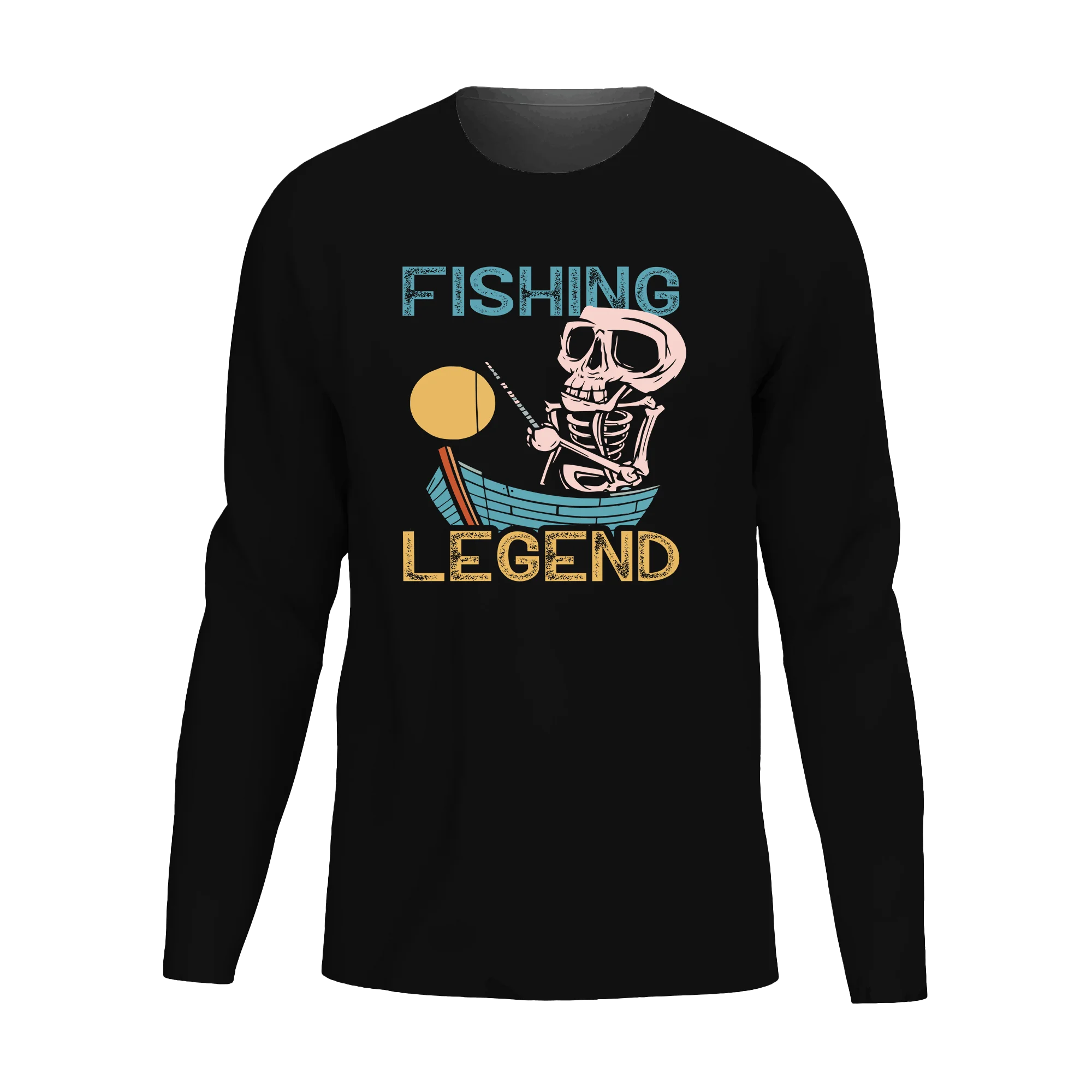 Fishing Legend Men Long Sleeve Shirt in midweight fabric with a stylish design, perfect for fishing and casual wear.