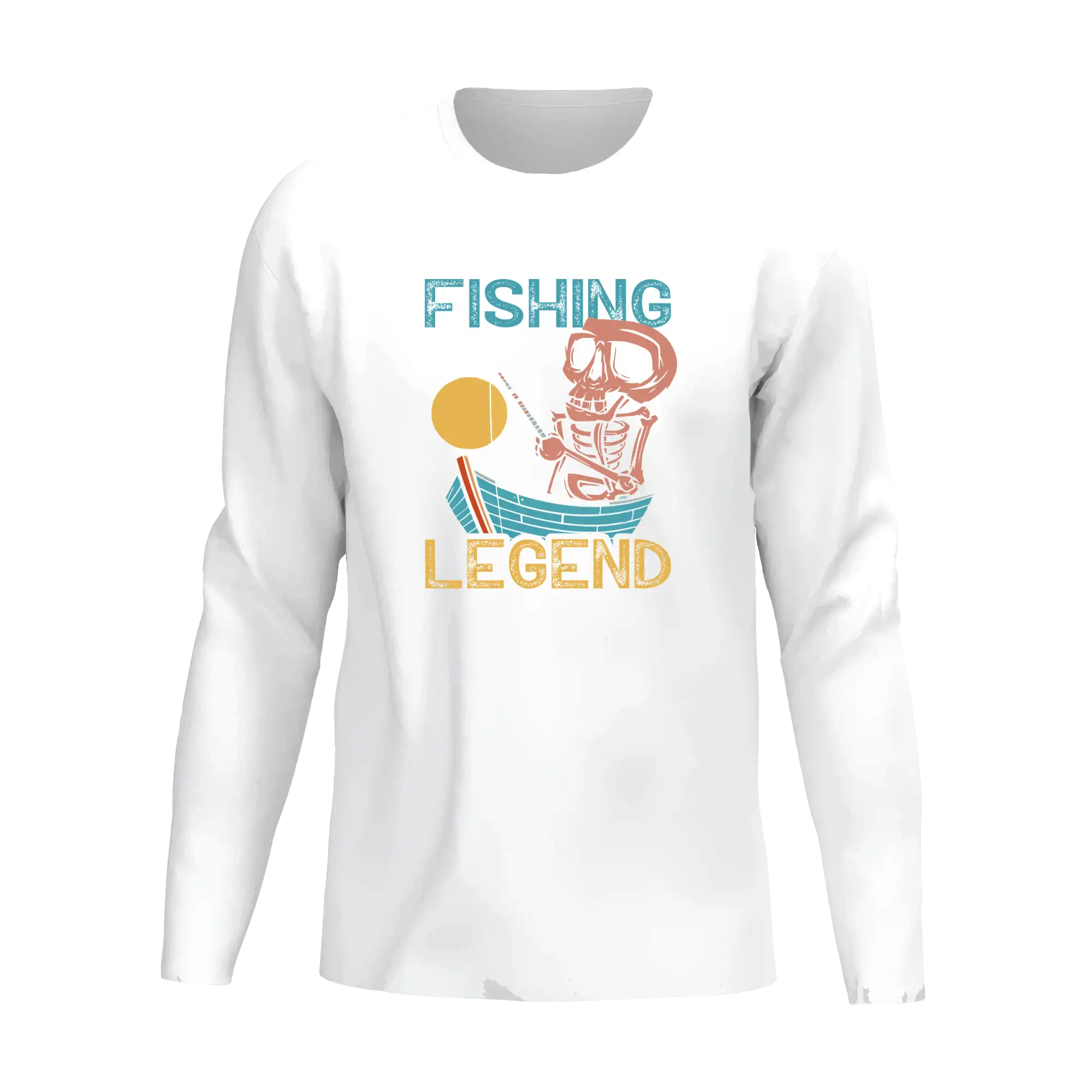 Fishing Legend Men Long Sleeve Shirt in midweight fabric with a stylish design, perfect for fishing and casual wear.