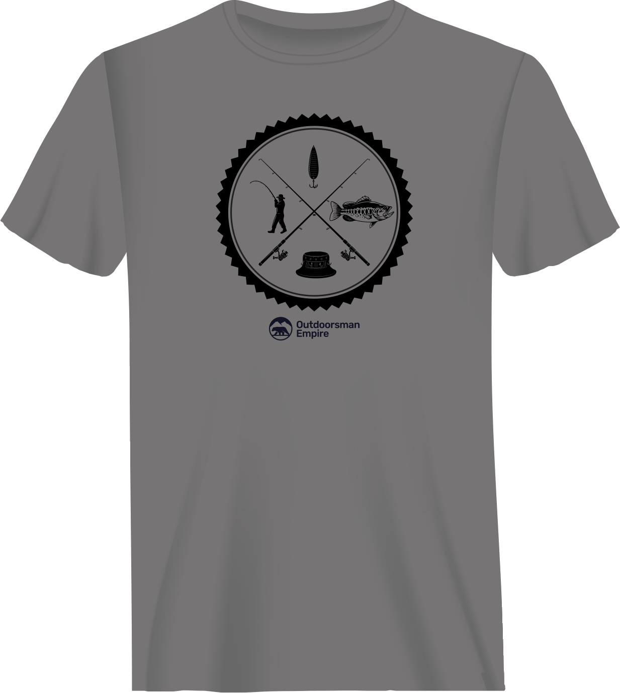 Fishing Vintage v2 T-Shirt for Men in various colors, showcasing its soft fabric and modern fit.