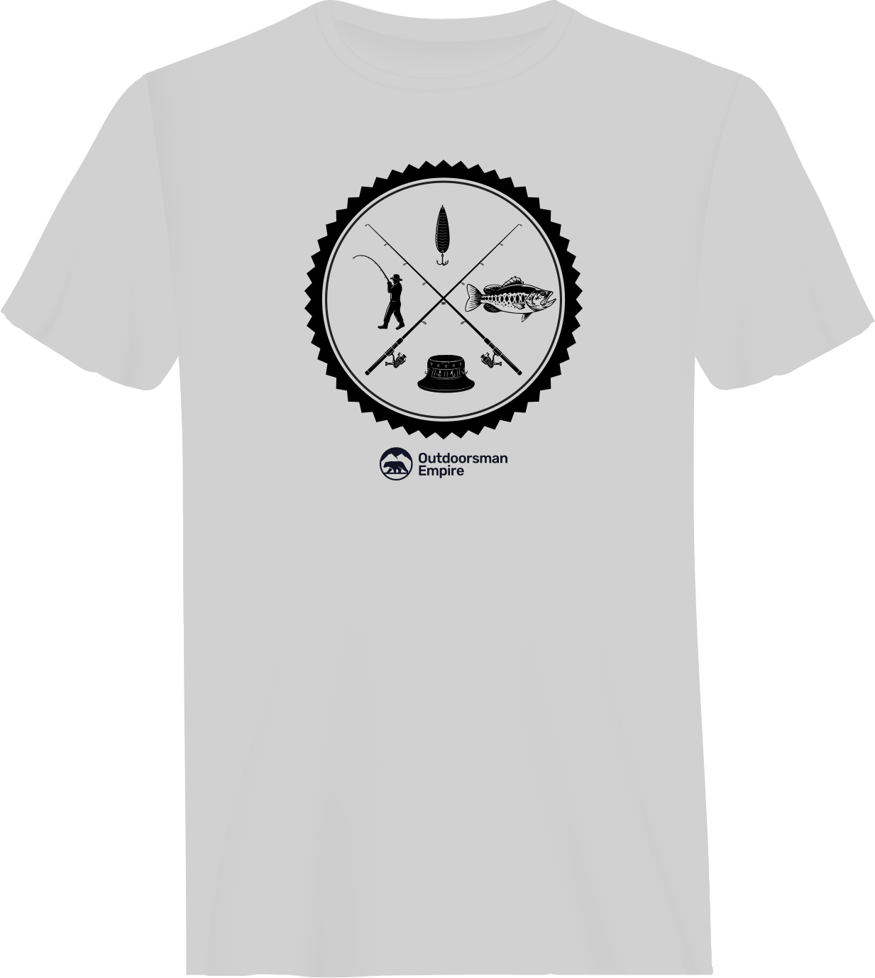 Fishing Vintage v2 T-Shirt for Men in various colors, showcasing its soft fabric and modern fit.