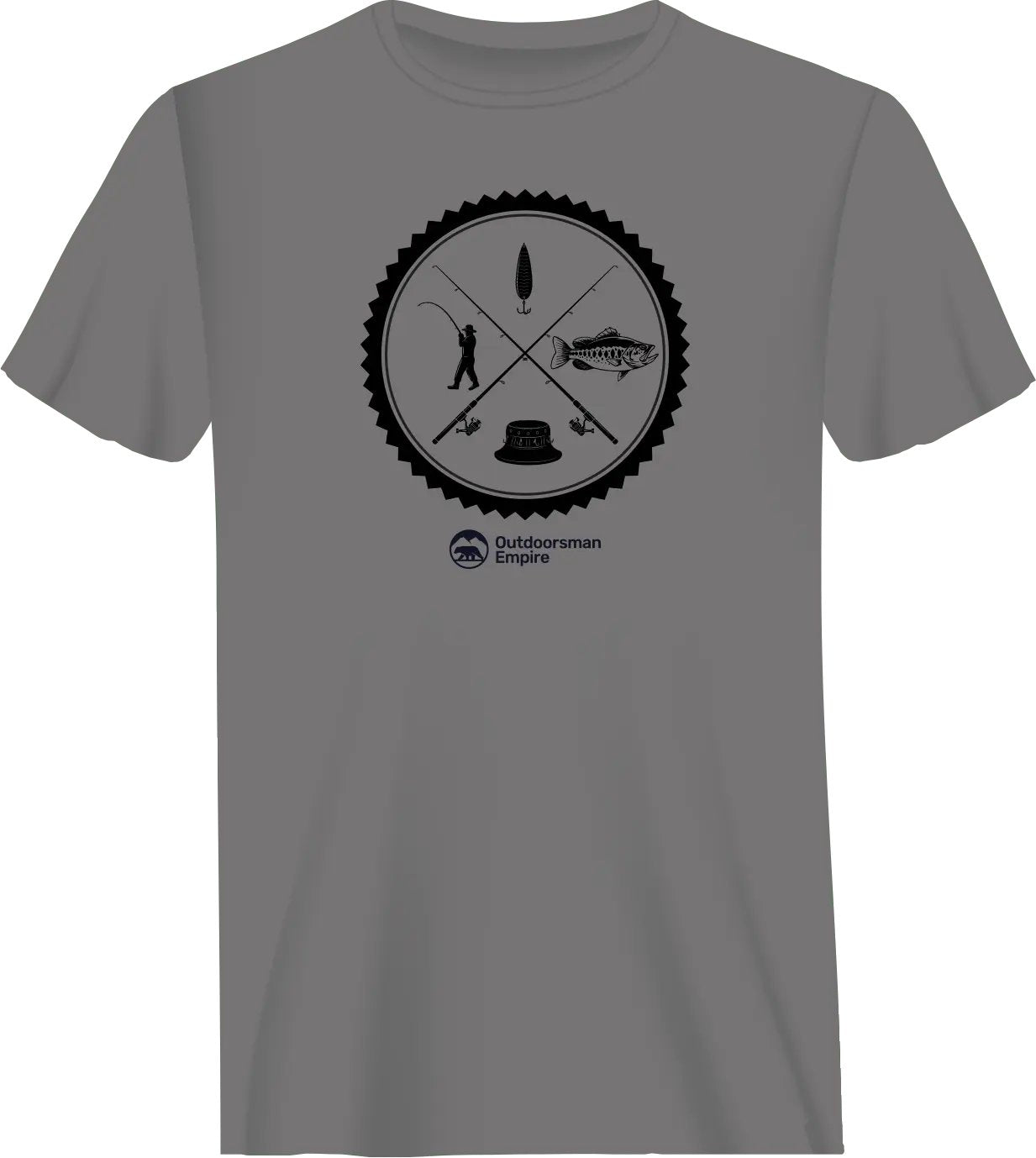 Fishing Vintage v2 T-Shirt for Men in various colors, showcasing its soft fabric and modern fit.