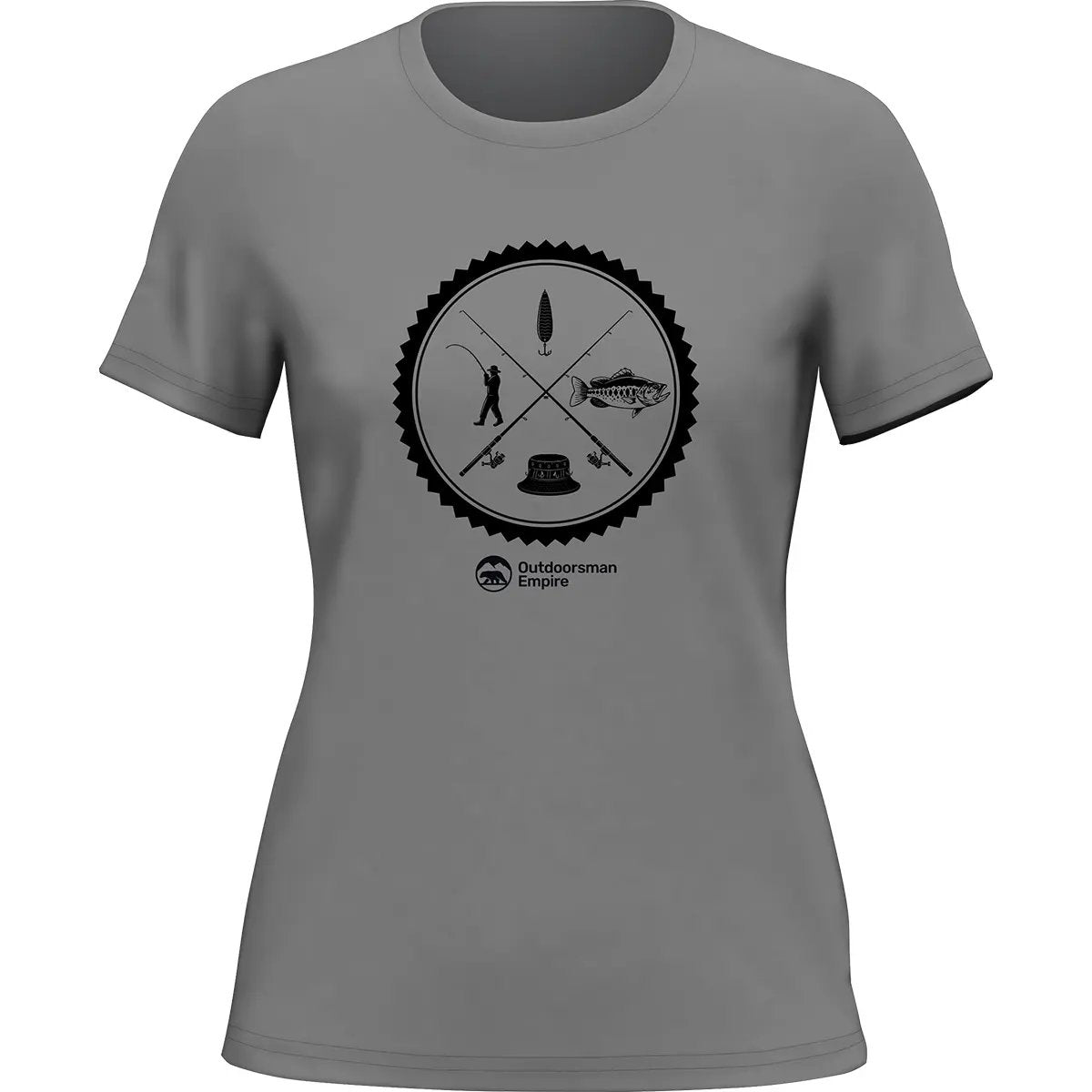 Fishing Vintage v2 T-Shirt for Women featuring a stylish vintage fishing design, made from soft ringspun cotton.