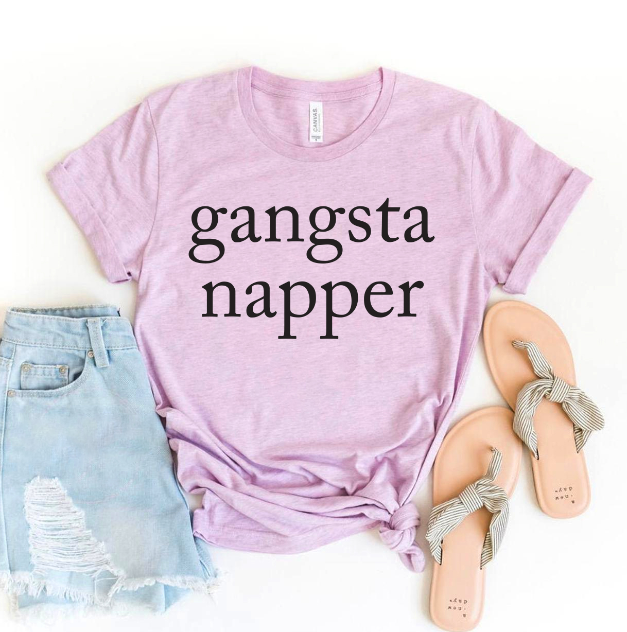 Gangsta Napper T-shirt made of premium ring spun cotton with a stylish design and soft textile flex print.