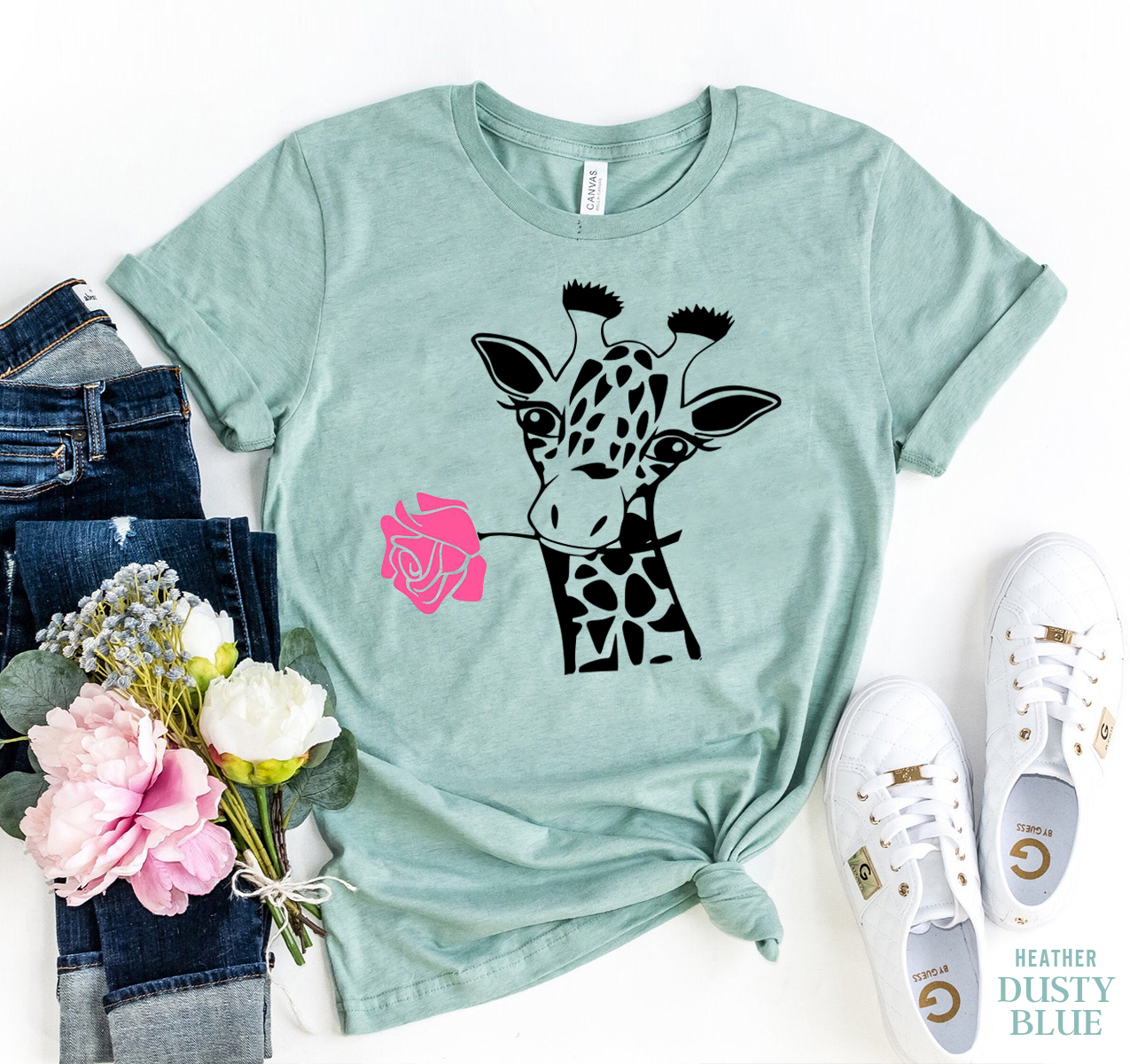 Giraffee T-shirt made of premium ring spun cotton with a vibrant design and comfortable fit.