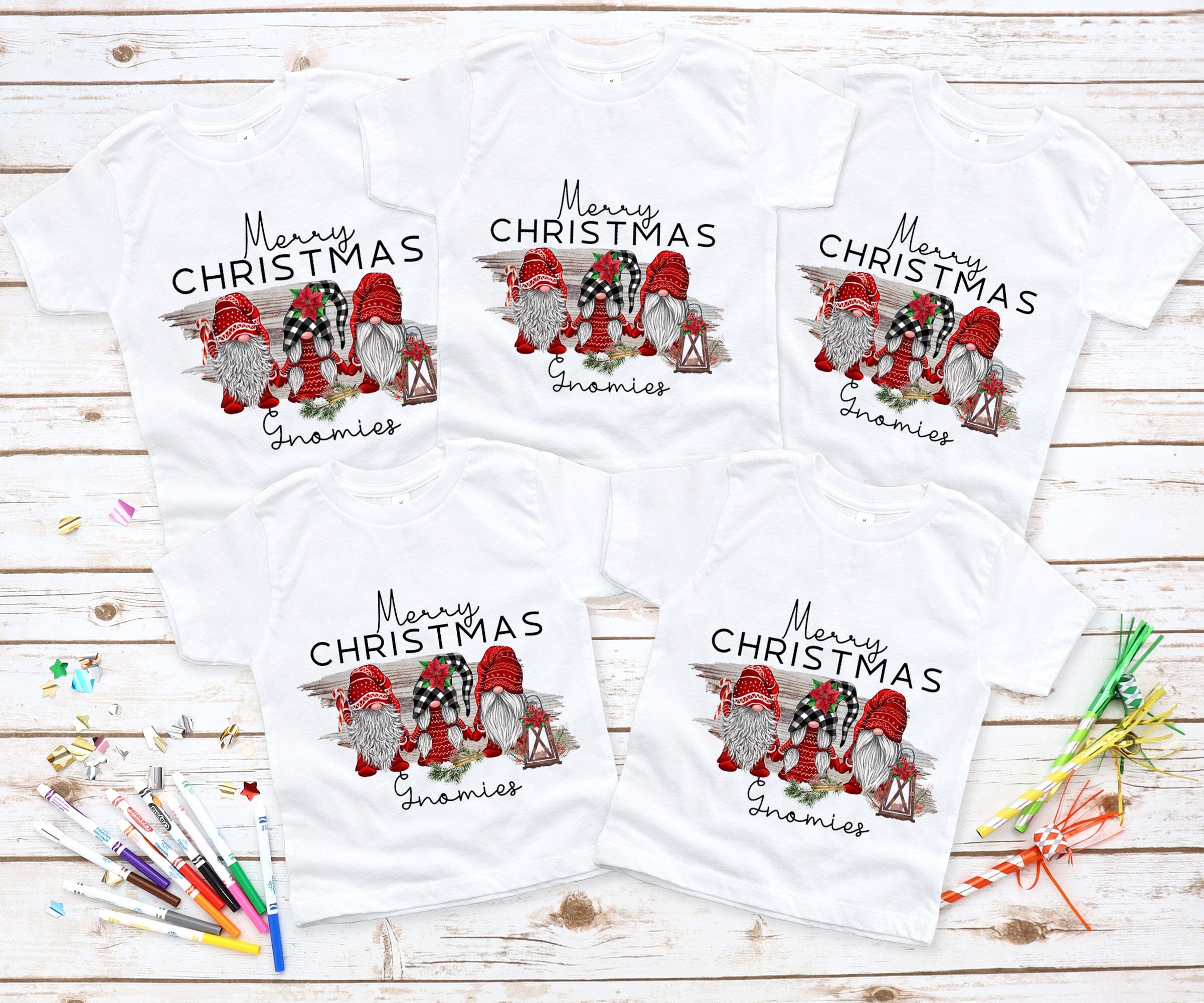 A cozy Gnome Family Christmas Onesie featuring a playful gnome design, perfect for babies during the holiday season.