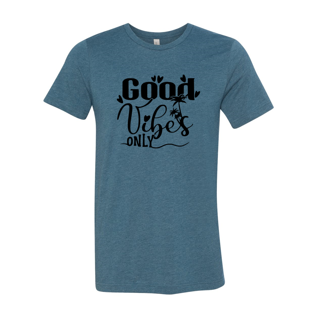 A unisex Good Vibes Only Shirt in various colors, showcasing its soft fabric and stylish design.