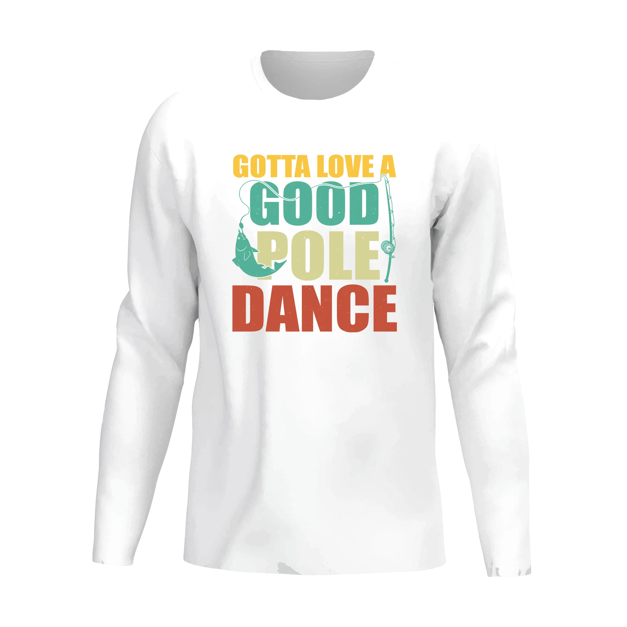 Men's long sleeve shirt featuring a stylish pole dance design, perfect for enthusiasts and casual wear.