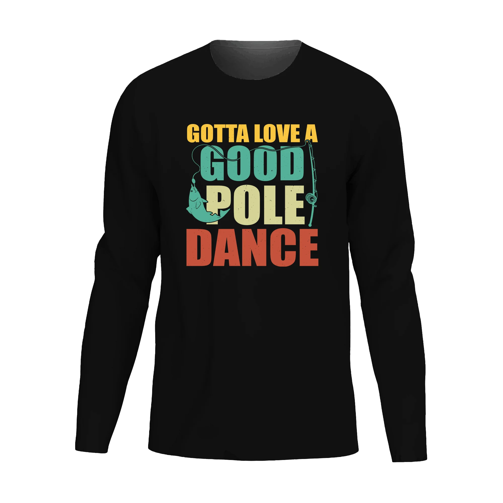 Men's long sleeve shirt featuring a stylish pole dance design, perfect for enthusiasts and casual wear.