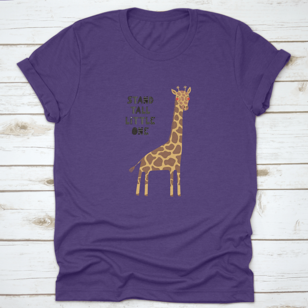 A charming hand-drawn vector illustration of a cute funny giraffe, showcasing its playful expression and intricate details.