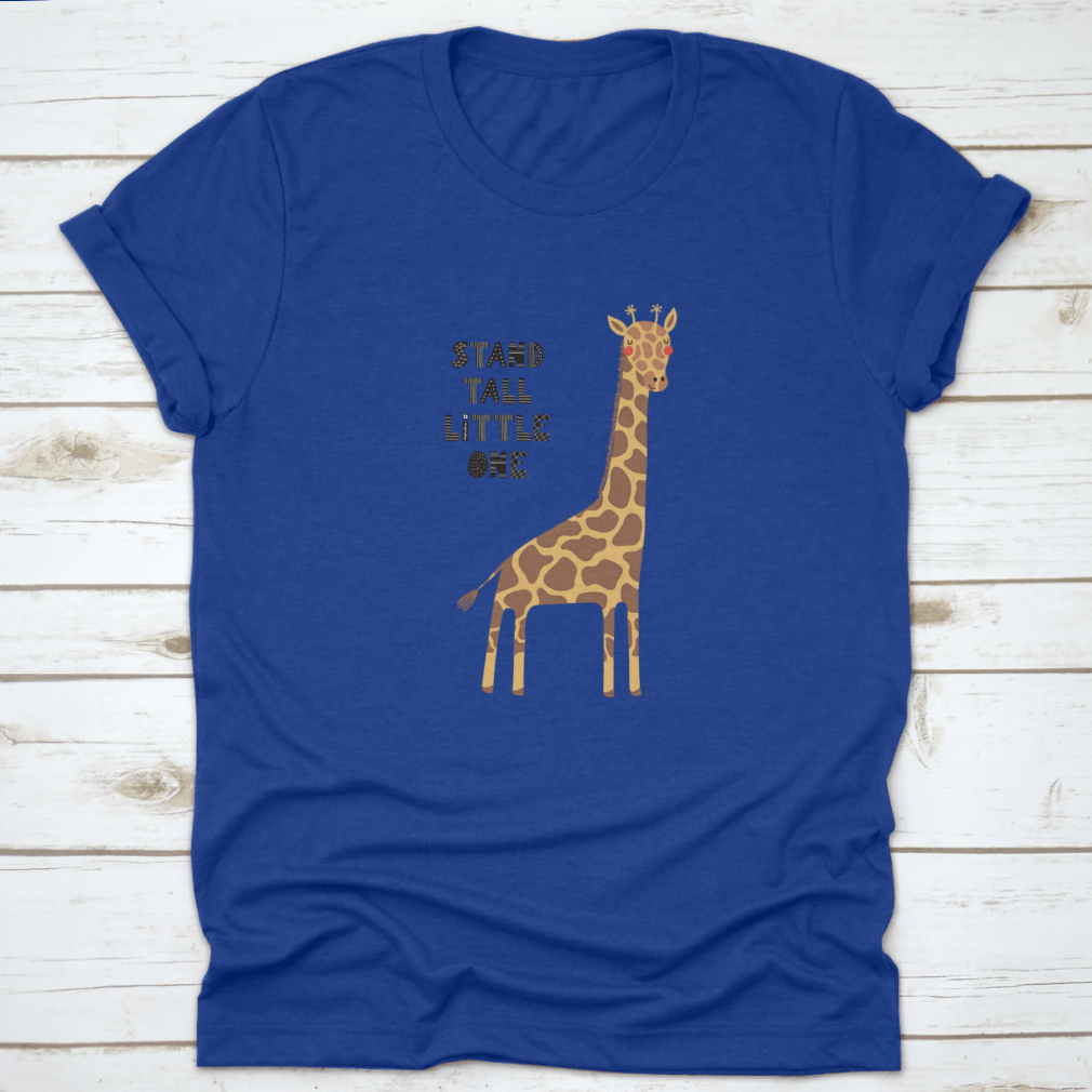 A charming hand-drawn vector illustration of a cute funny giraffe, showcasing its playful expression and intricate details.